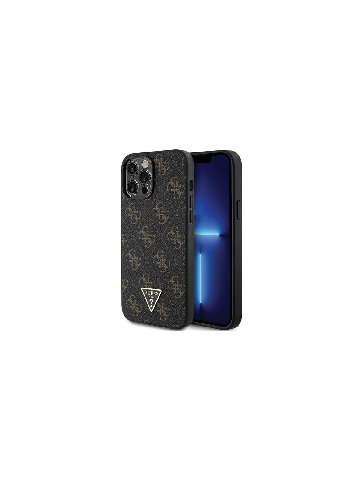 GUESS futerał do IPHONE 14 Pro GUHCP14LPG4GPK (4G Triangle Metal Logo) czarny