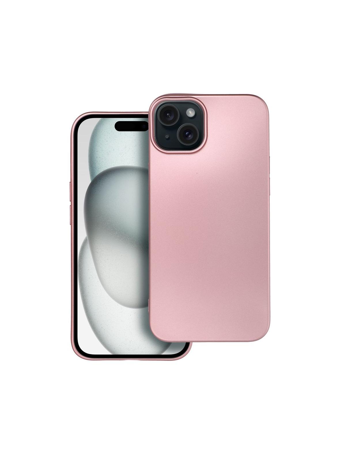 Futerał METALLIC do IPHONE 15 Plus różowy