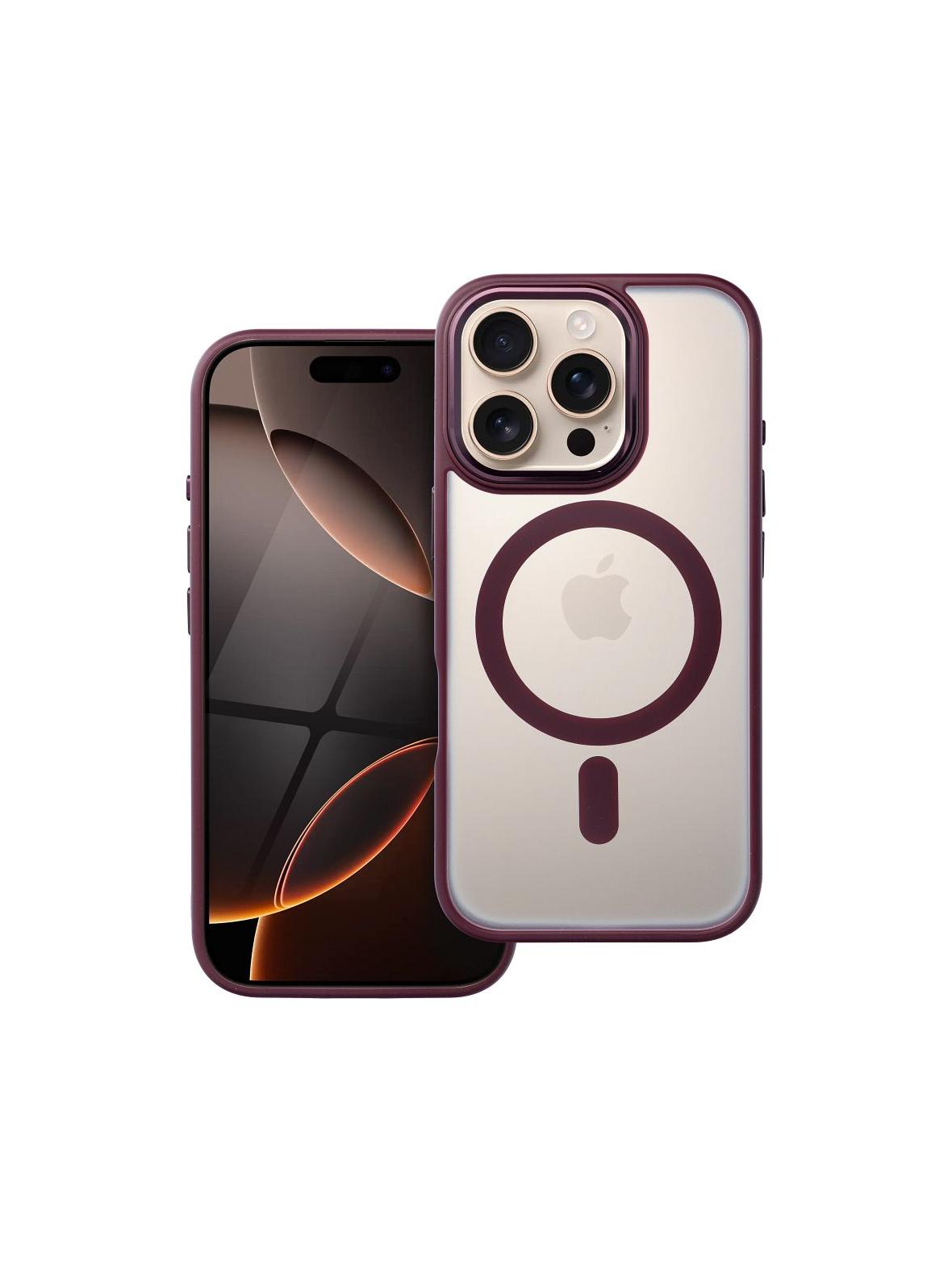 Futerał MATTE MAG COVER kompatybilny z MagSafe do IPHONE 16 Pro czerwony