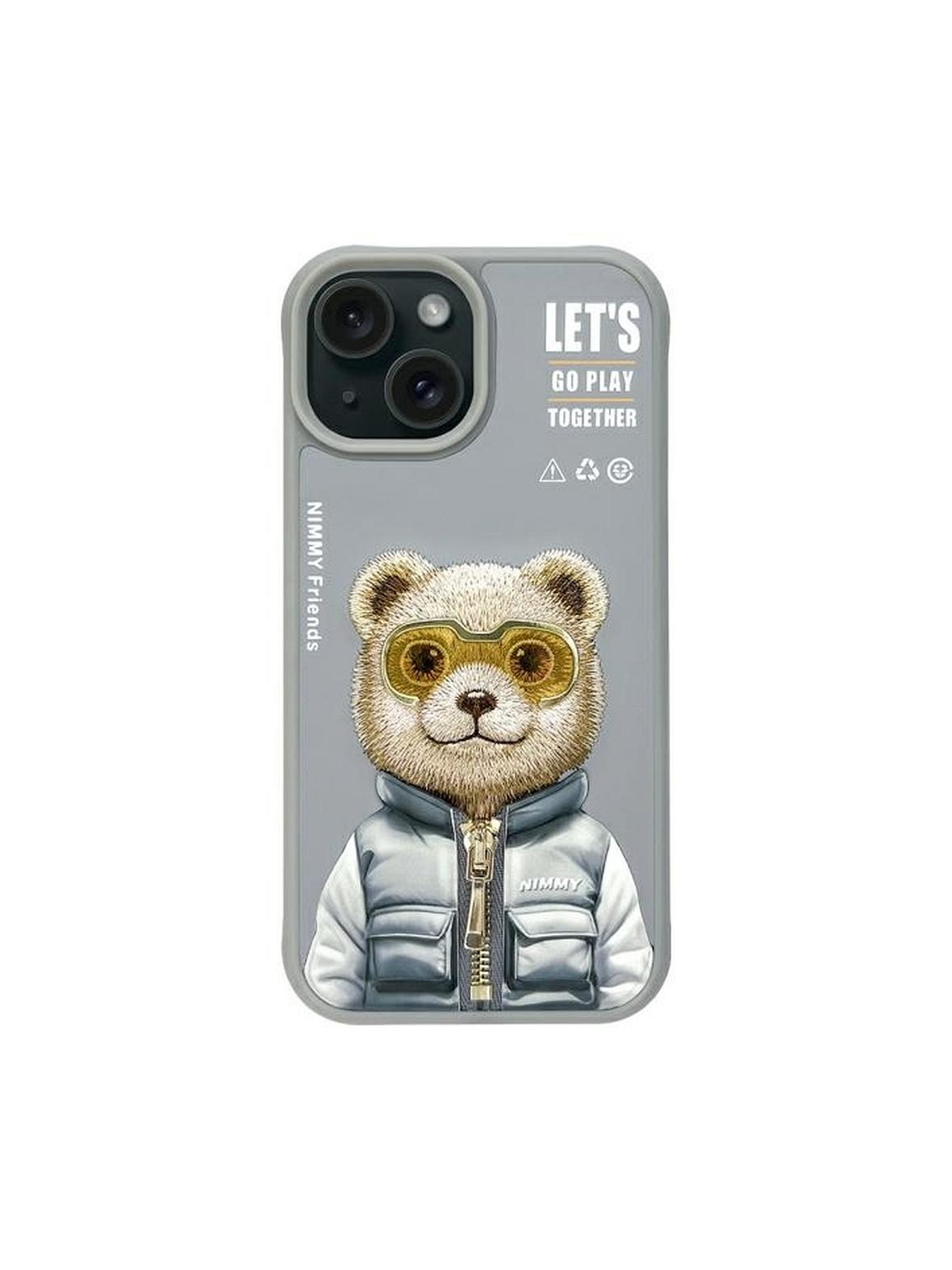 NIMMY futerał COOL&CUTE 2.0 Bear do IPHONE 15 szary