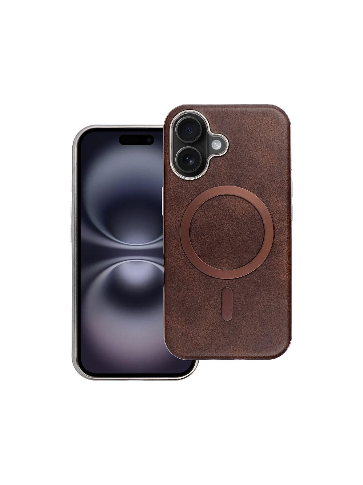 Futerał GENTLEMAN MAG COVER kompatybilny z MagSafe do IPHONE 16 PRO brązowy