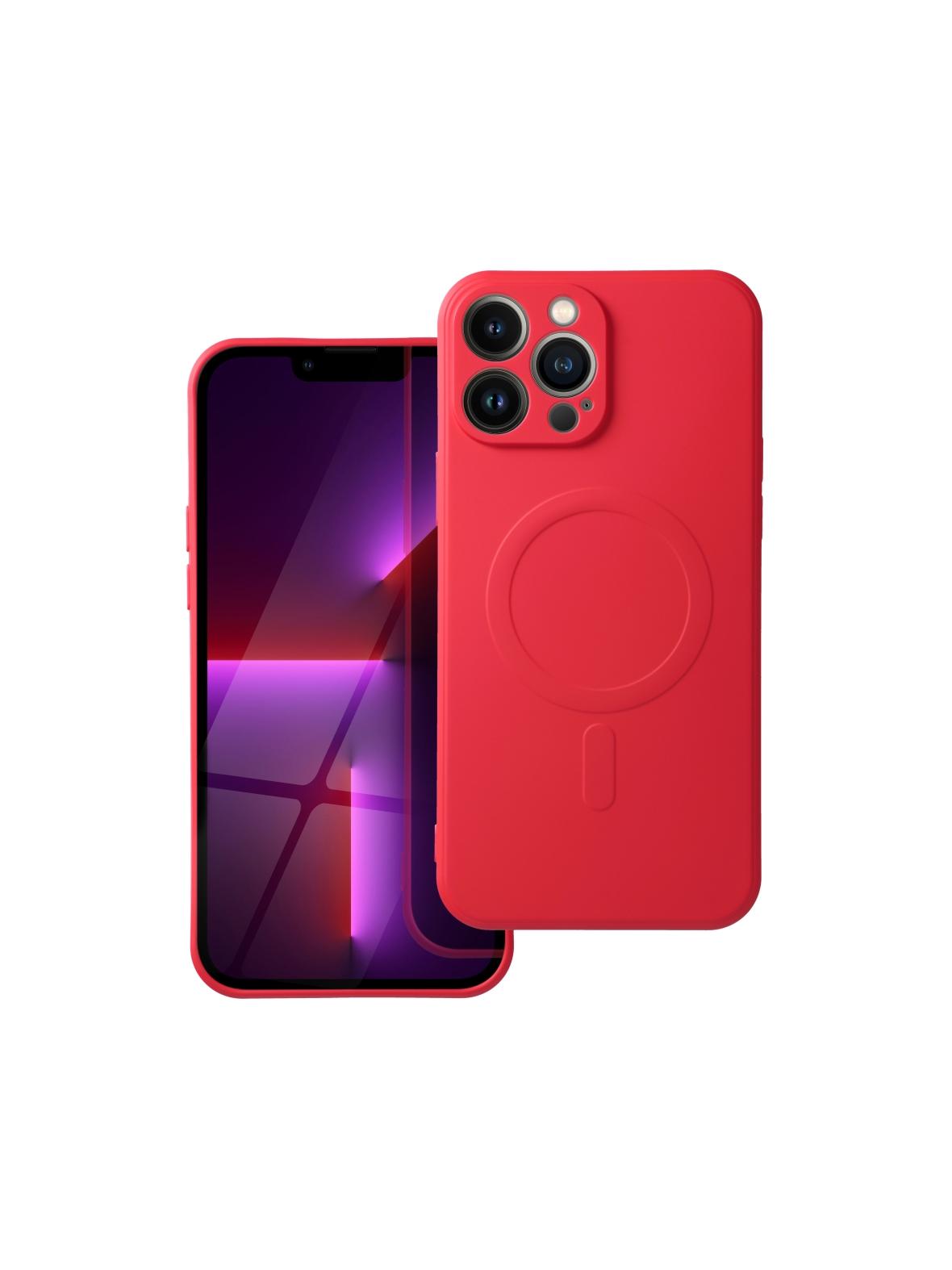 Futerał SILICONE MAG COVER kompatybilny z MagSafe do IPHONE 13 Pro Max czerwony