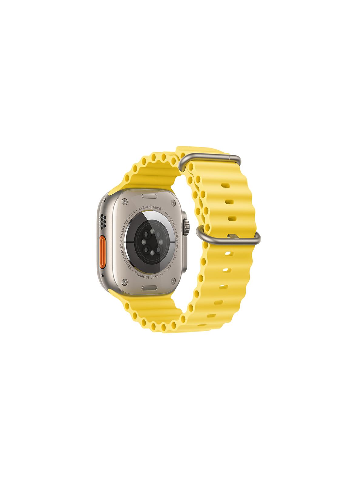 Pasek do Apple Watch Forcell F-Design FA12 dziurki silikon 42 / 44 / 45 / 49 mm zólty