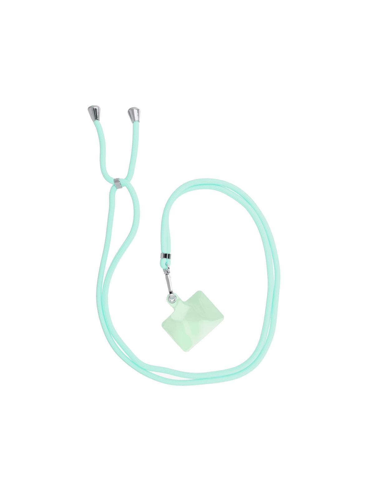 Smycz do telefonu, Zawieszka do telefonu - SWING (6mm) z regulacją długości / długość sznura 165cm (max 82,5cm w pętli) / na ramię lub szyję - jasnozielony