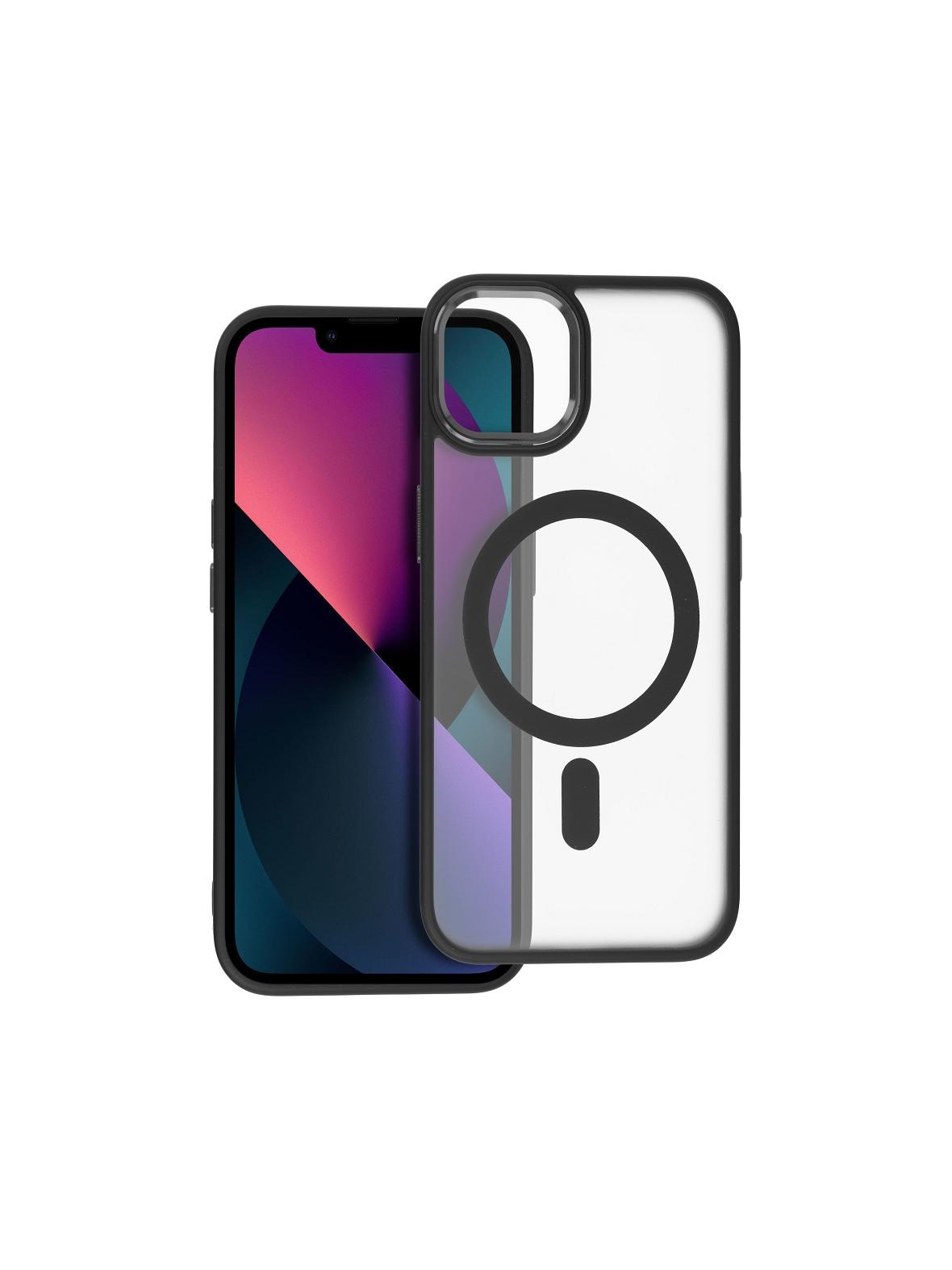 Futerał MATTE MAG COVER kompatybilny z MagSafe do IPHONE 13 czarny