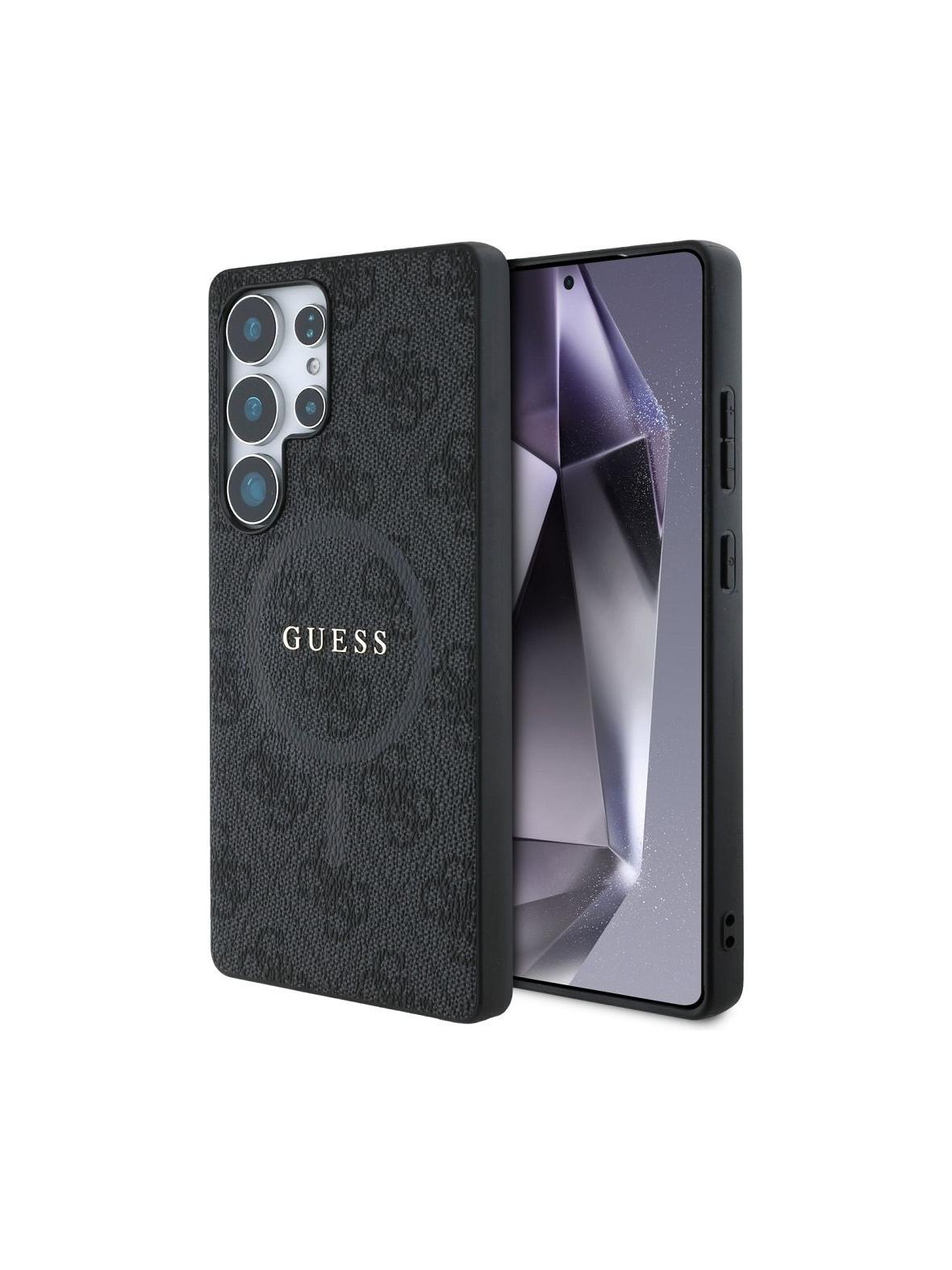 GUESS futerał do SAMSUNG S25 Ultra GUHMS25LG4GFRK (Magnetic PU 4G Ring Classic Logo) czarny