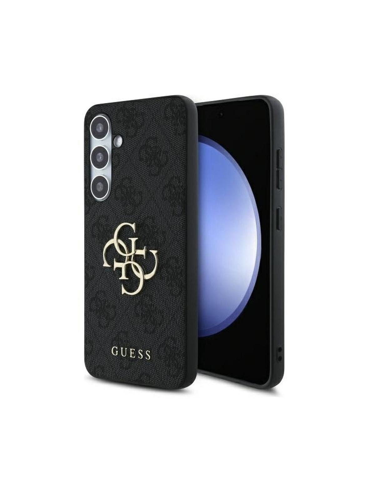 GUESS futerał do SAMSUNG S24 FE GUHCS24FE4GMGGR (HC PU 4G Big Metal Logo) szary