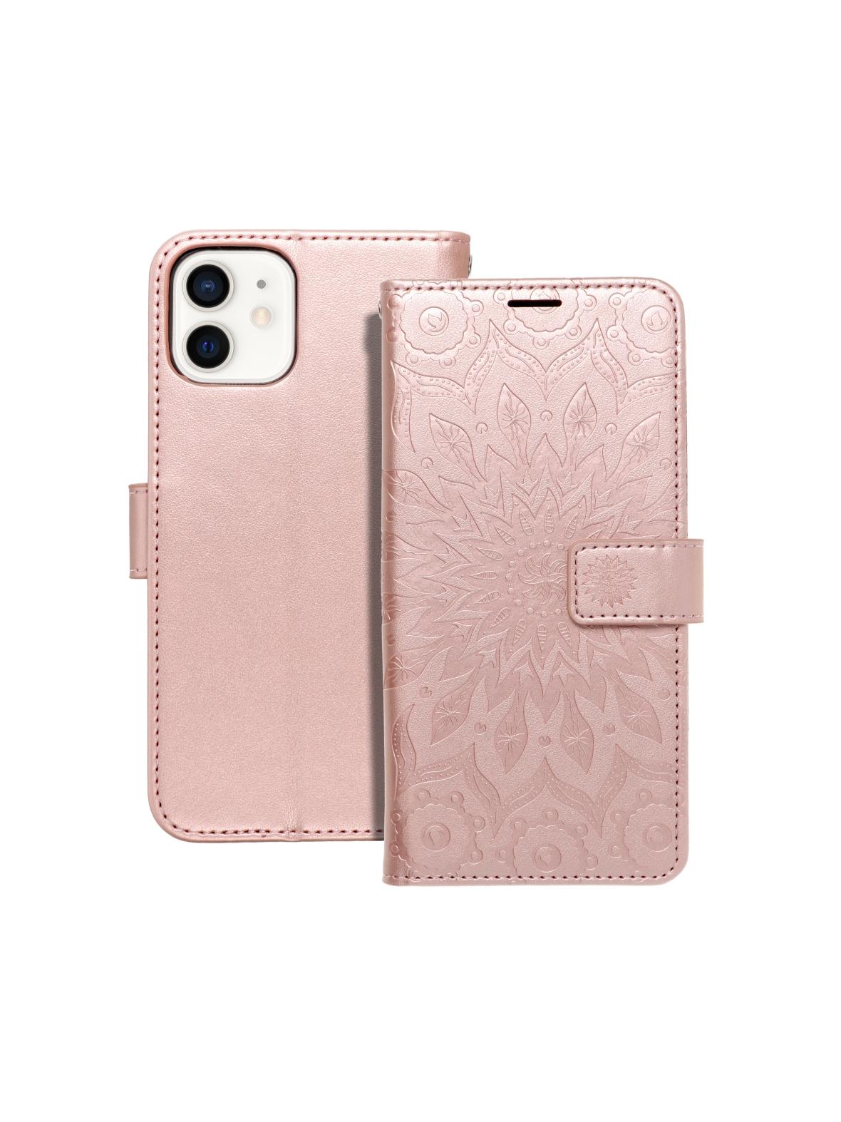 Kabura MEZZO Book do IPHONE 12 / 12 Pro mandala złoty róż