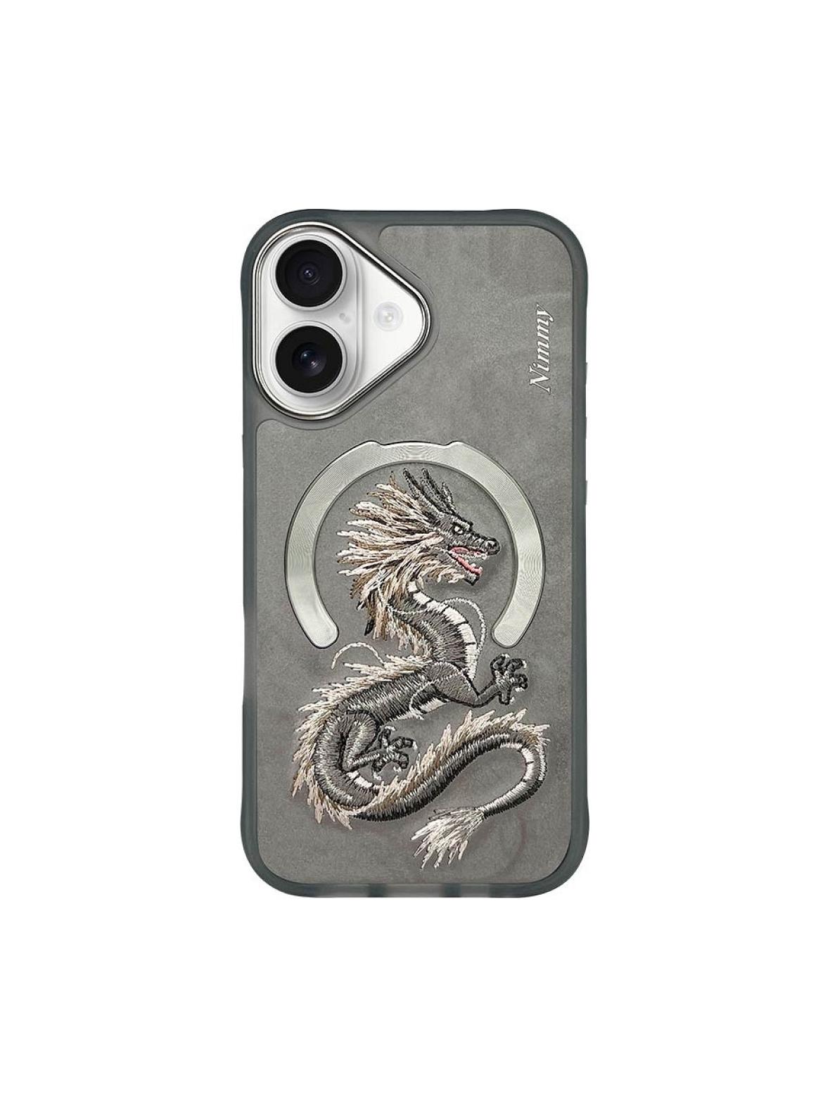 NIMMY futerał DRAGON kompatybilny z MagSafe do IPHONE 16 szary