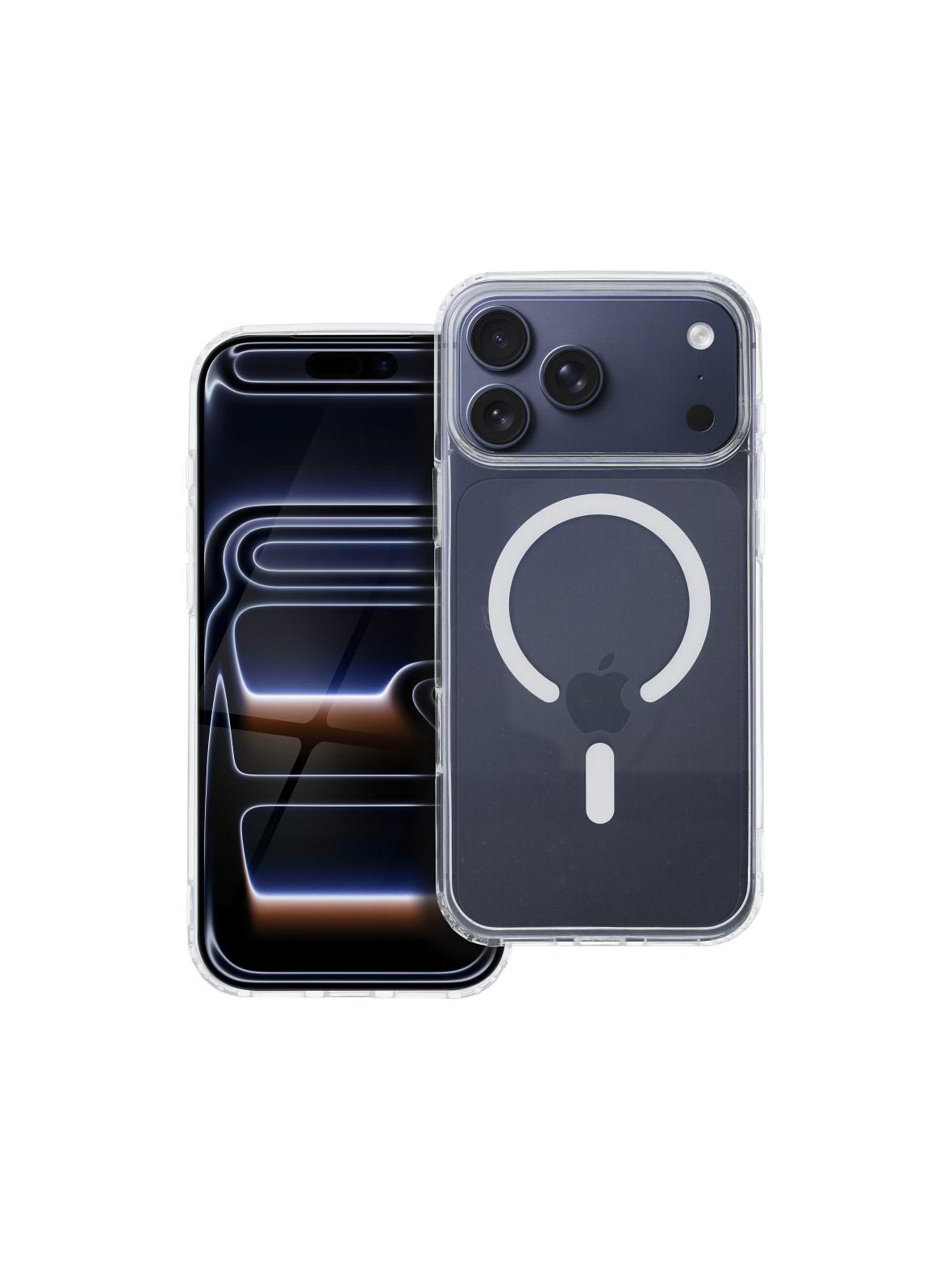 Drop Glue Colorful Ring Mag Cover kompatybilny z MagSafe pasuje do IPHONE 17 Pro Max biały