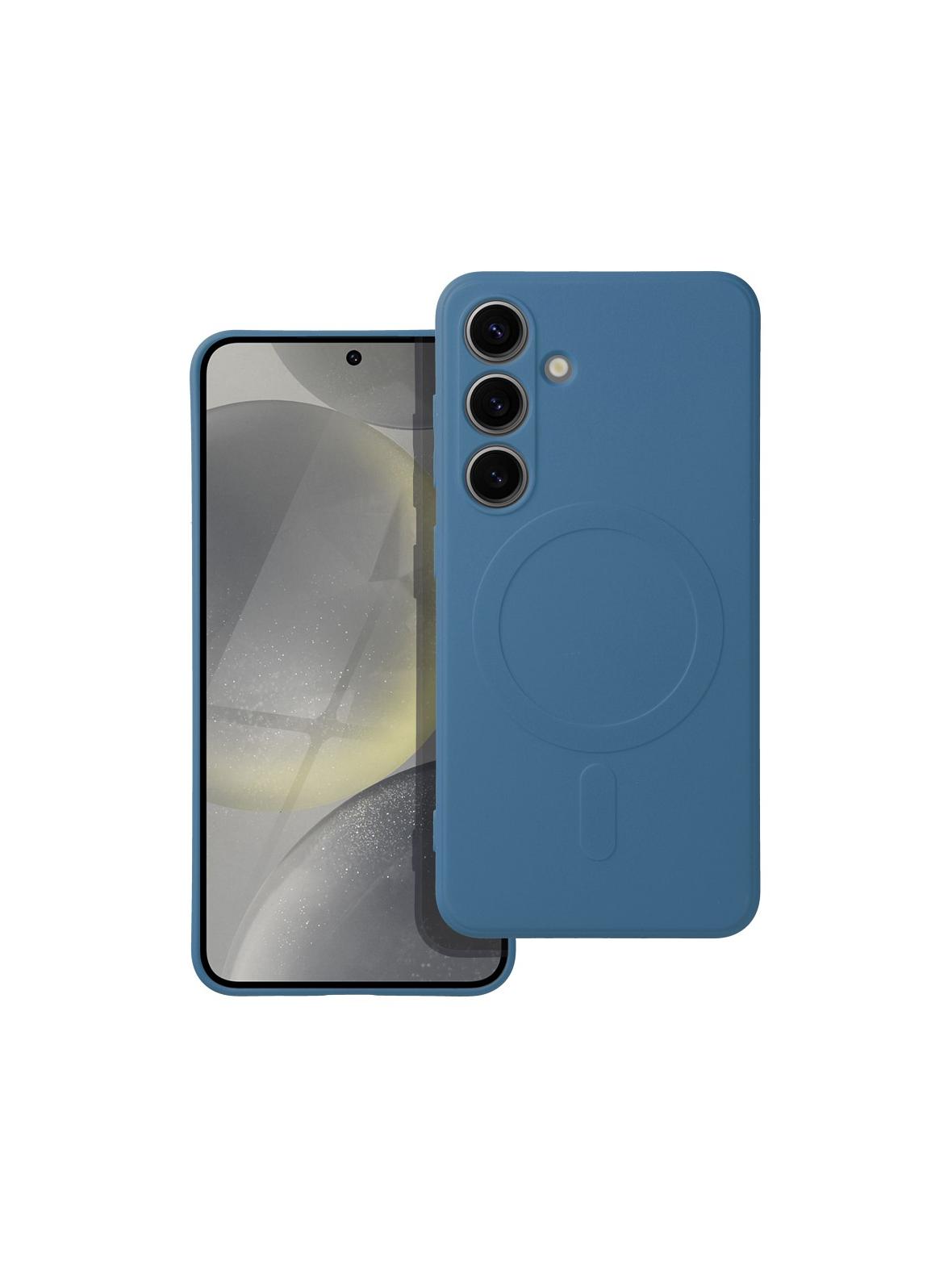 Futerał SILICONE MAG COVER kompatybilny z MagSafe do SAMSUNG A17 niebieski