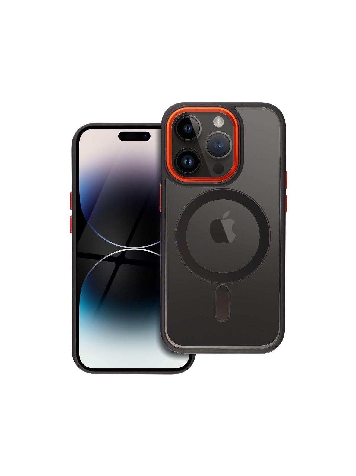 Futerał COLOR EDGE MAG COVER kompatybilny z MagSafe do IPHONE 14 Pro czarno złoty