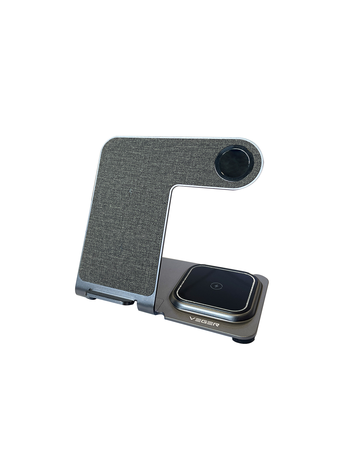 VEGER ładowarka indukcyjna 3w1 Qi 20W Y9 szara
