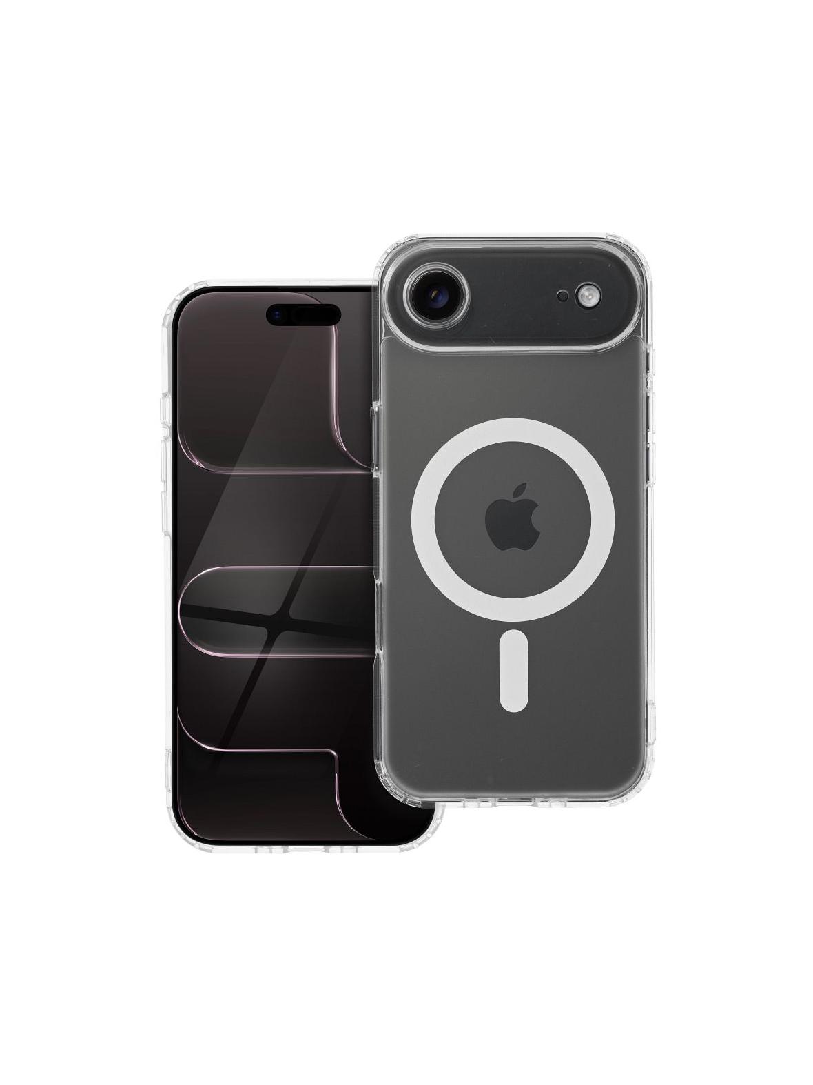 Futerał FROST MAG COVER z ochroną aparatu kompatybilny z MagSafe do IPHONE 17 Air transparentny zmrożony