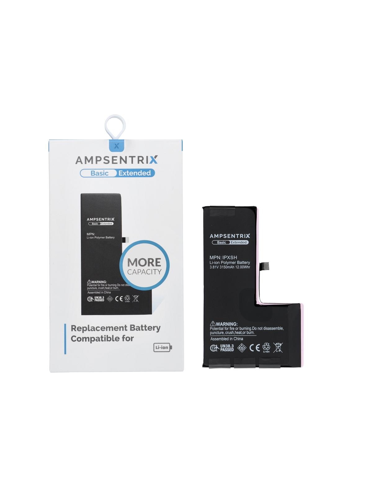 AmpSentrix Basic bateria do iPhone XS (zwiększona pojemność 3150 mAh)