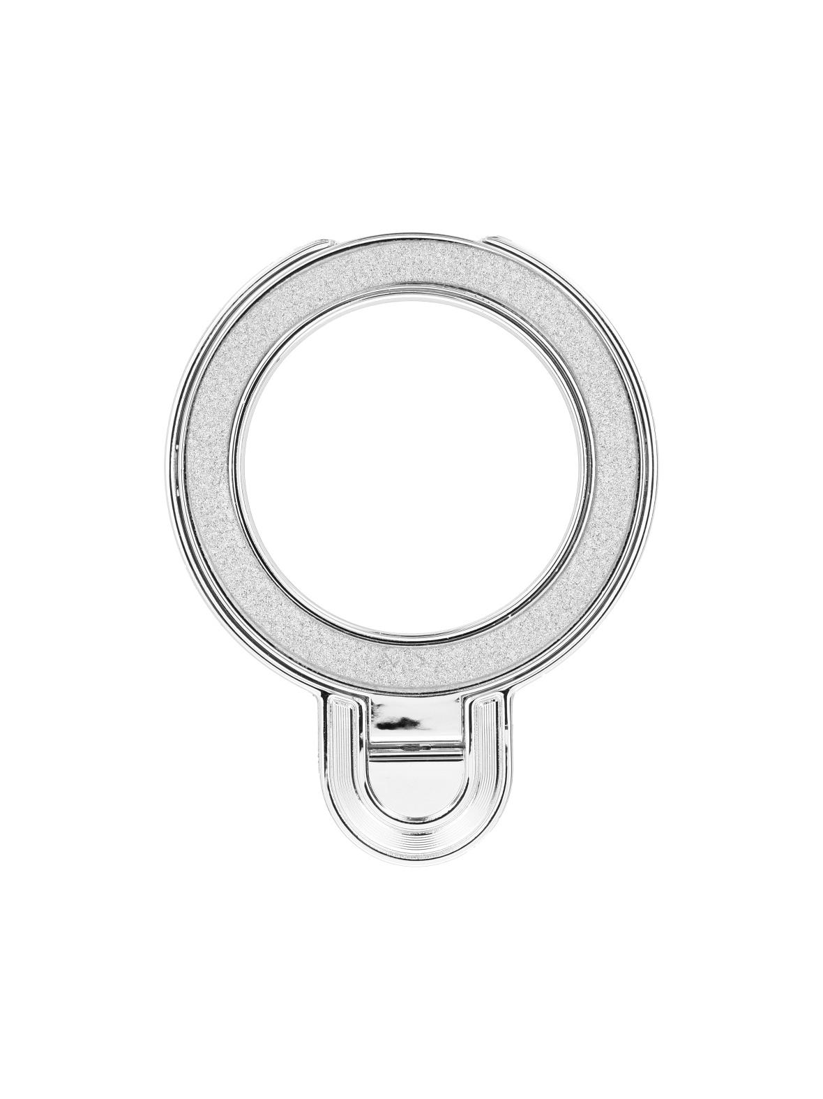 Stojak na telefon CIRCLE GLITTER - naklejany - srebrny