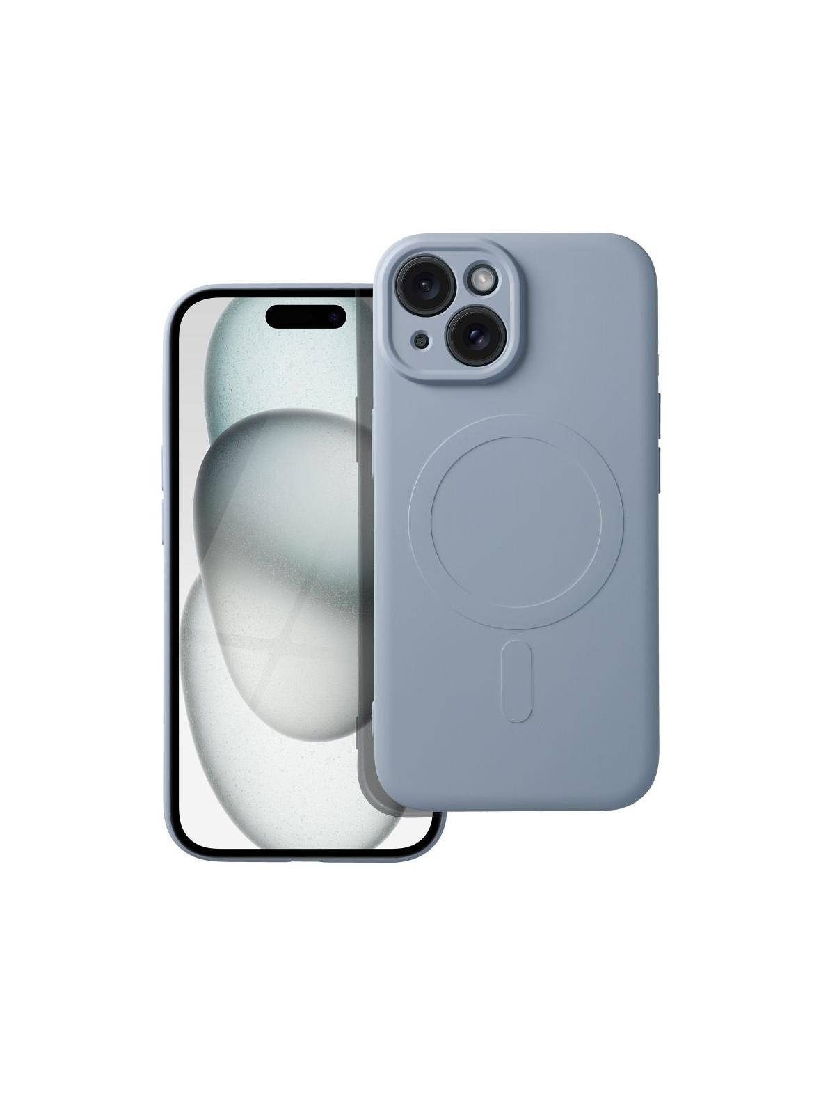Futerał SILICONE MAG COVER kompatybilny z MagSafe do IPHONE 15 jasny niebieski