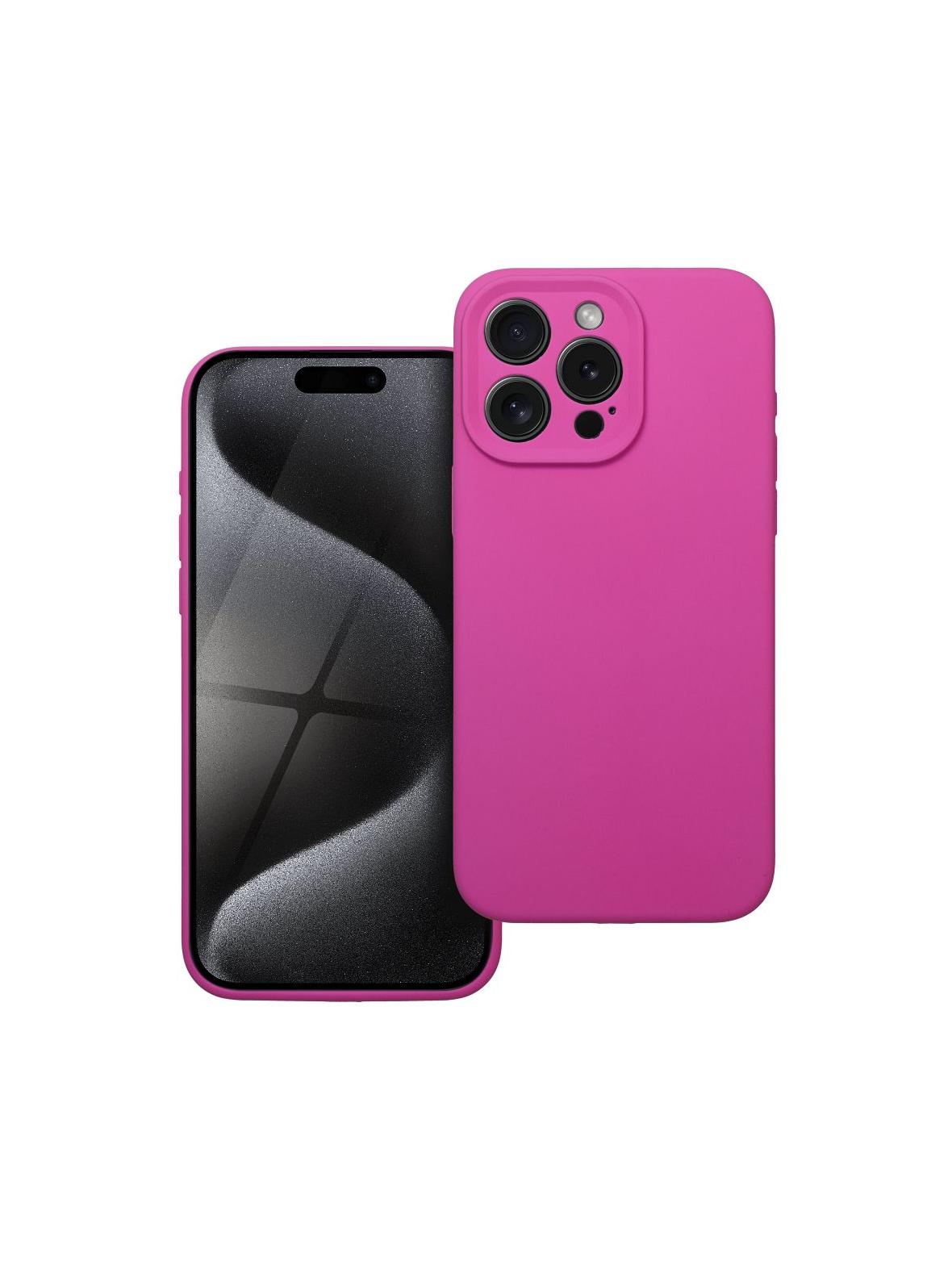 Futerał SILICONE 2mm do IPHONE 15 Pro Max róż