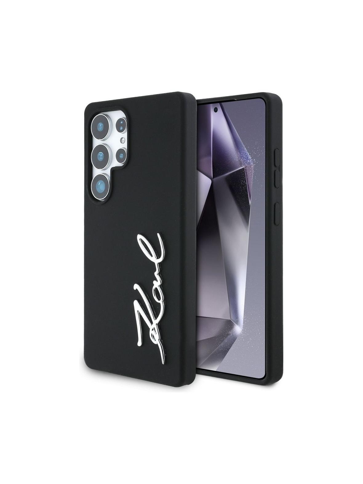 KARL LAGERFELD futerał do SAMSUNG S25 Ultra KLHCS25LSCMSMVK (Silicone Sign Metal Logo) czarny