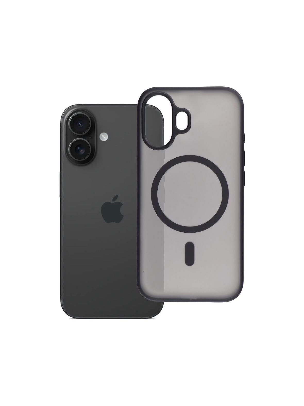 Futerał do iPhone 16 Flexline Mag Cover zgodny z MagSafe czarny