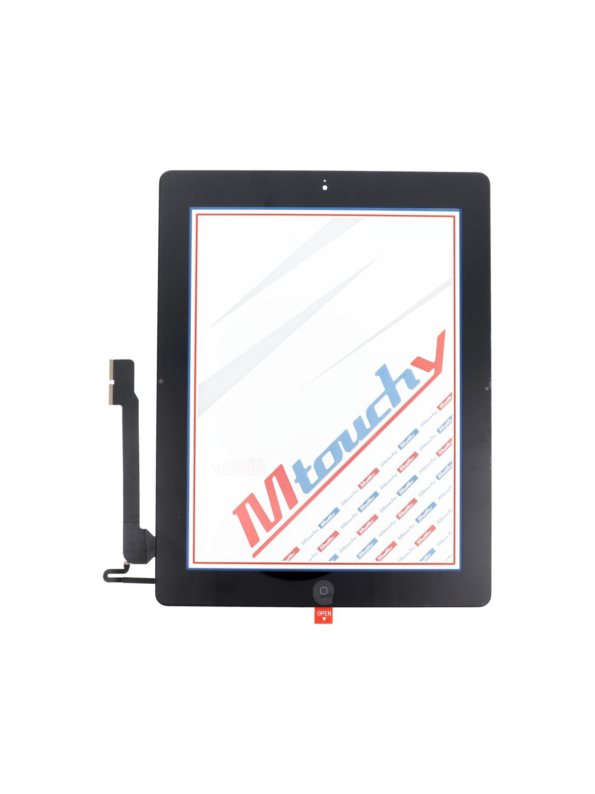 MUSTTBY Ekran dotykowy + taśma klejąca + Home do iPAD 4 (czarny)