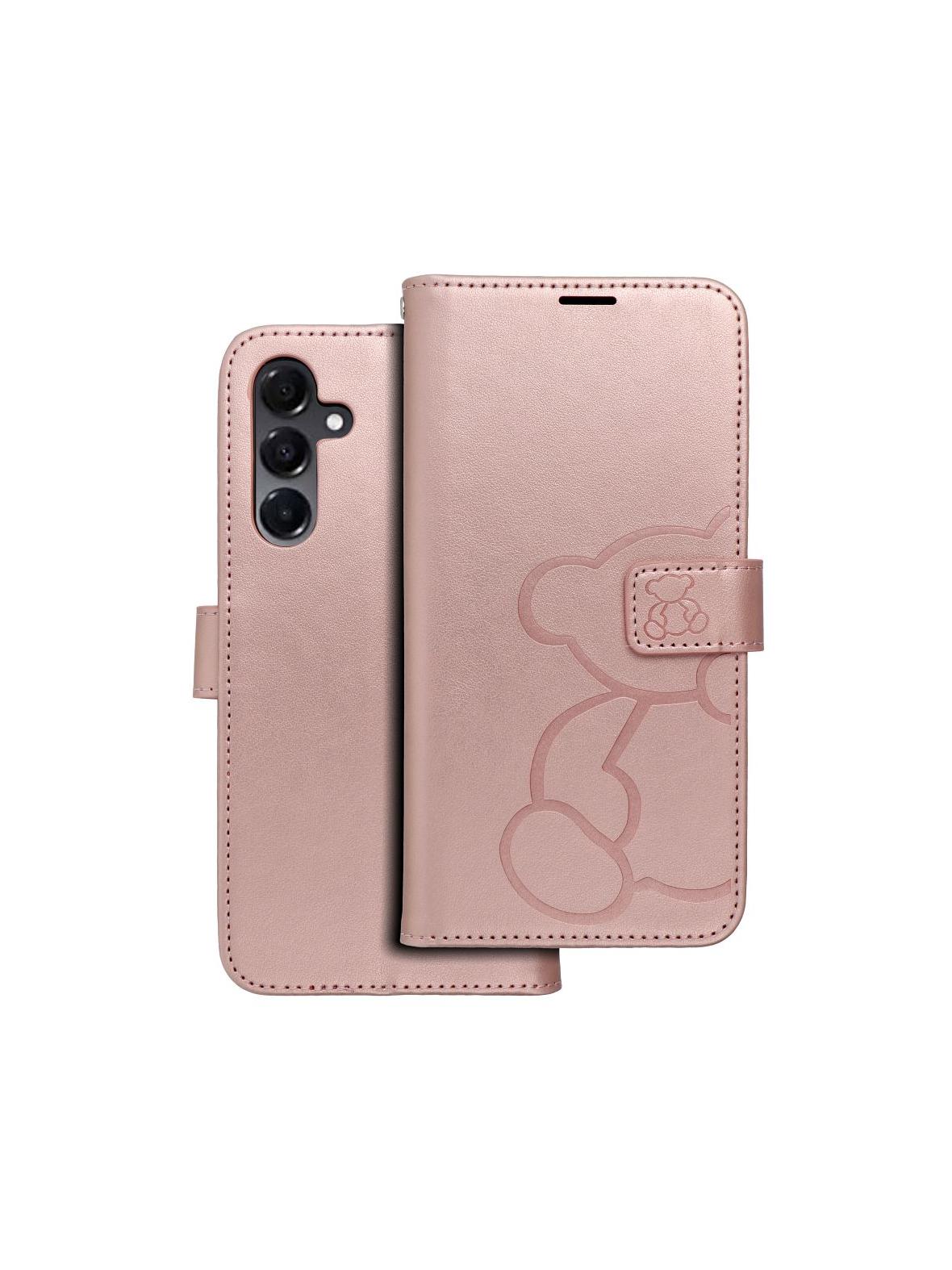 Kabura MEZZO Book do SAMSUNG A16 5G teddy bear złoty róż
