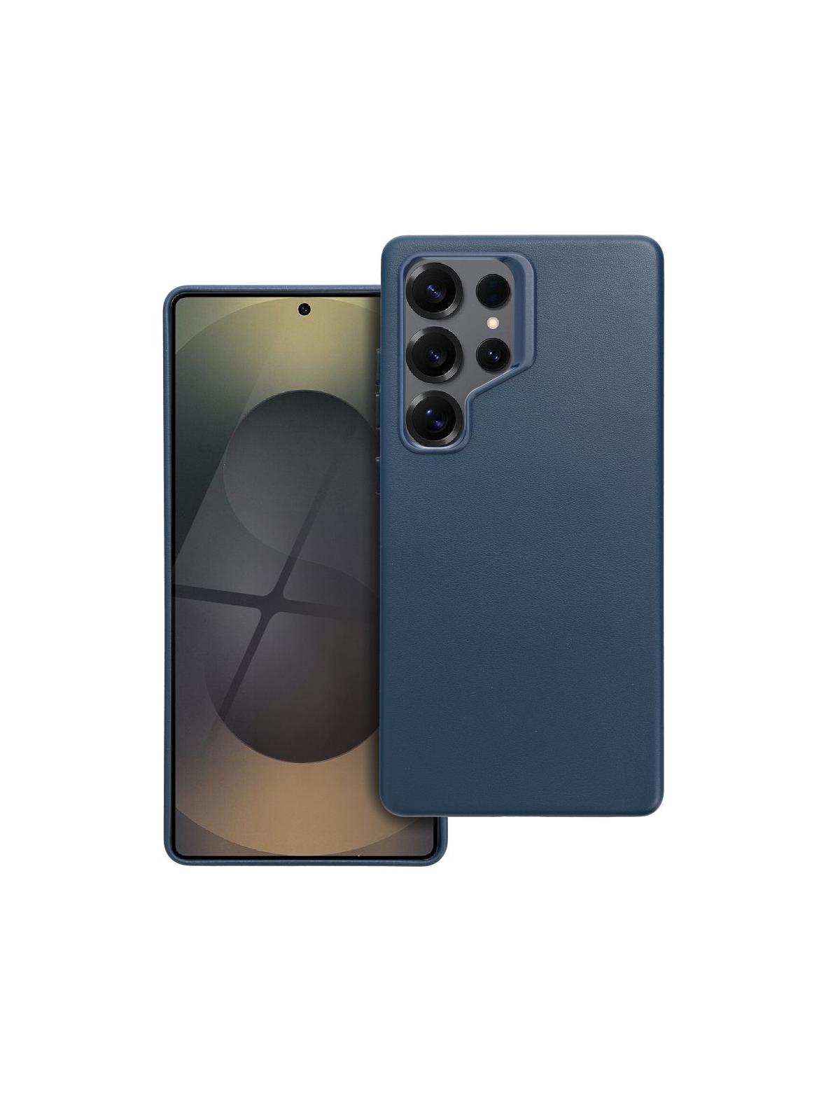 Futerał LEATHER MAG COVER kompatybilny z MagSafe do SAMSUNG S25 ULTRA niebieski