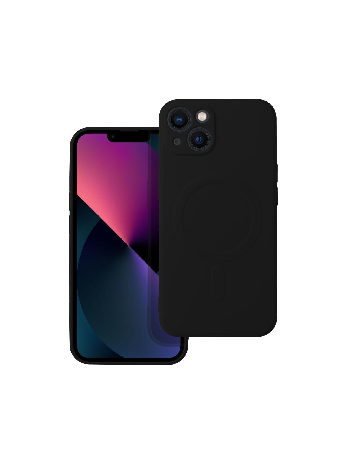 Futerał SILICONE MAG COVER kompatybilny z MagSafe do IPHONE 13 czarny