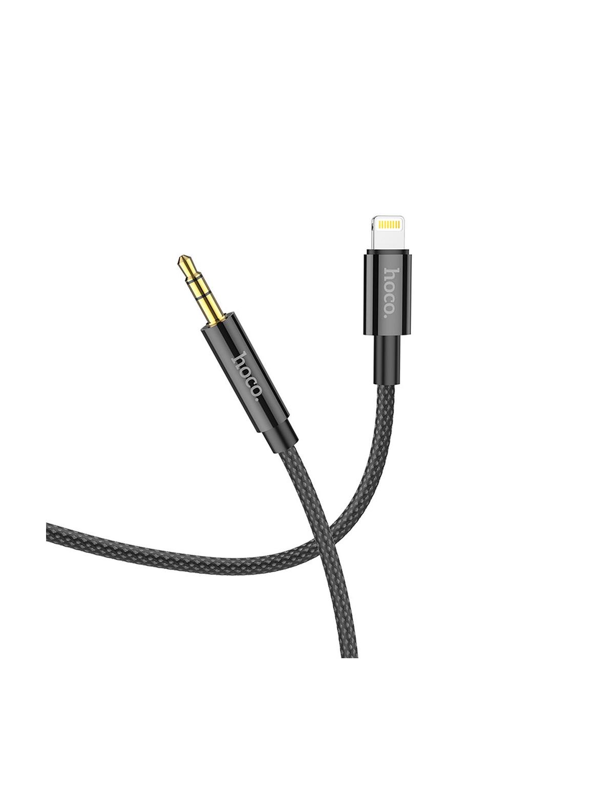 Kabel AUX Jack 3,5 mm do Lightning Hoco 1 m UPA19 czarny