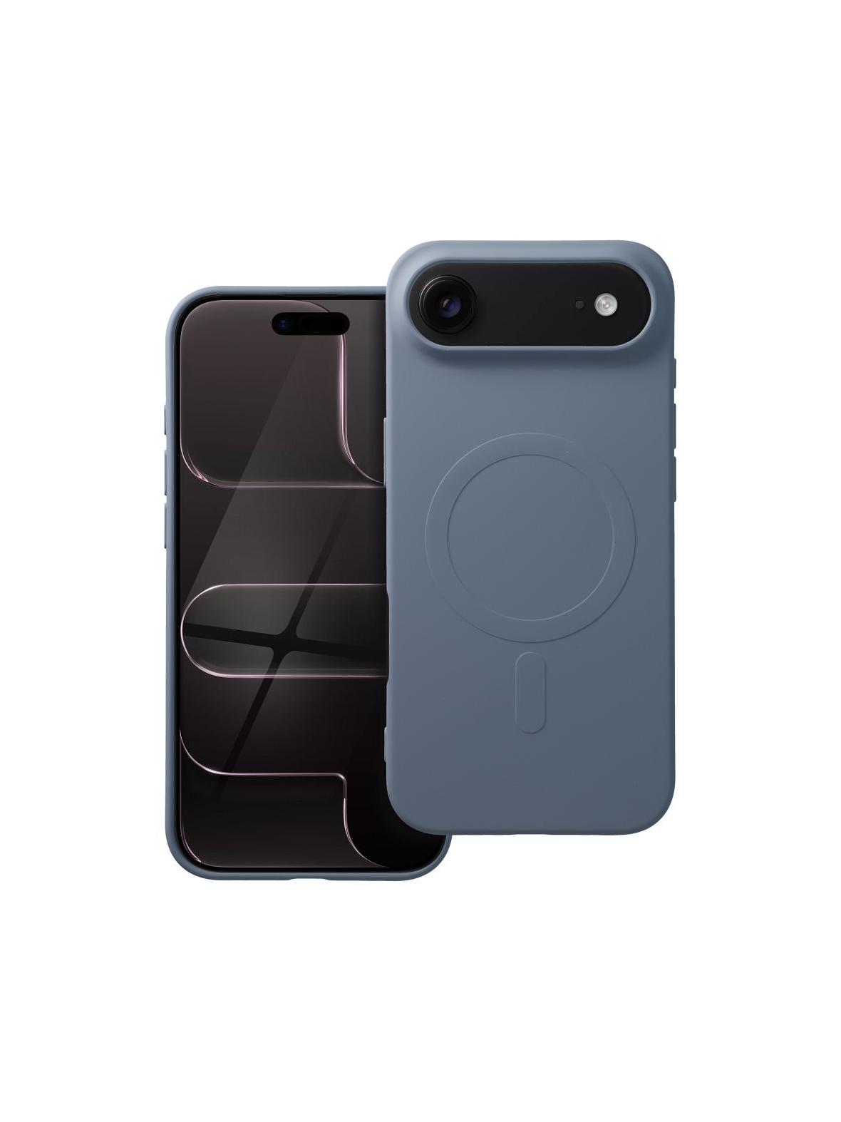 Futerał SILICONE MAG COVER (big hole) kompatybilny z MagSafe do IPHONE 17 Air jasny niebieski