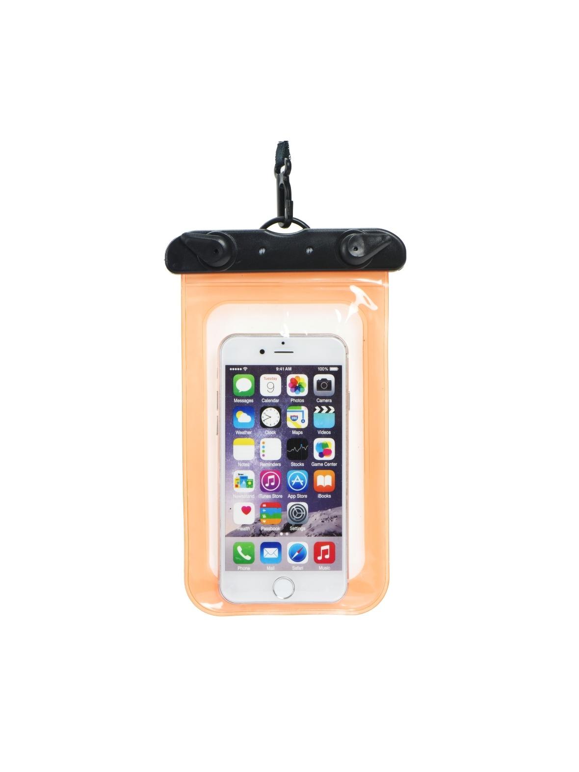 Etui wodoodporne uniwersalne z plastikowym zamknięciem pomarańczowe