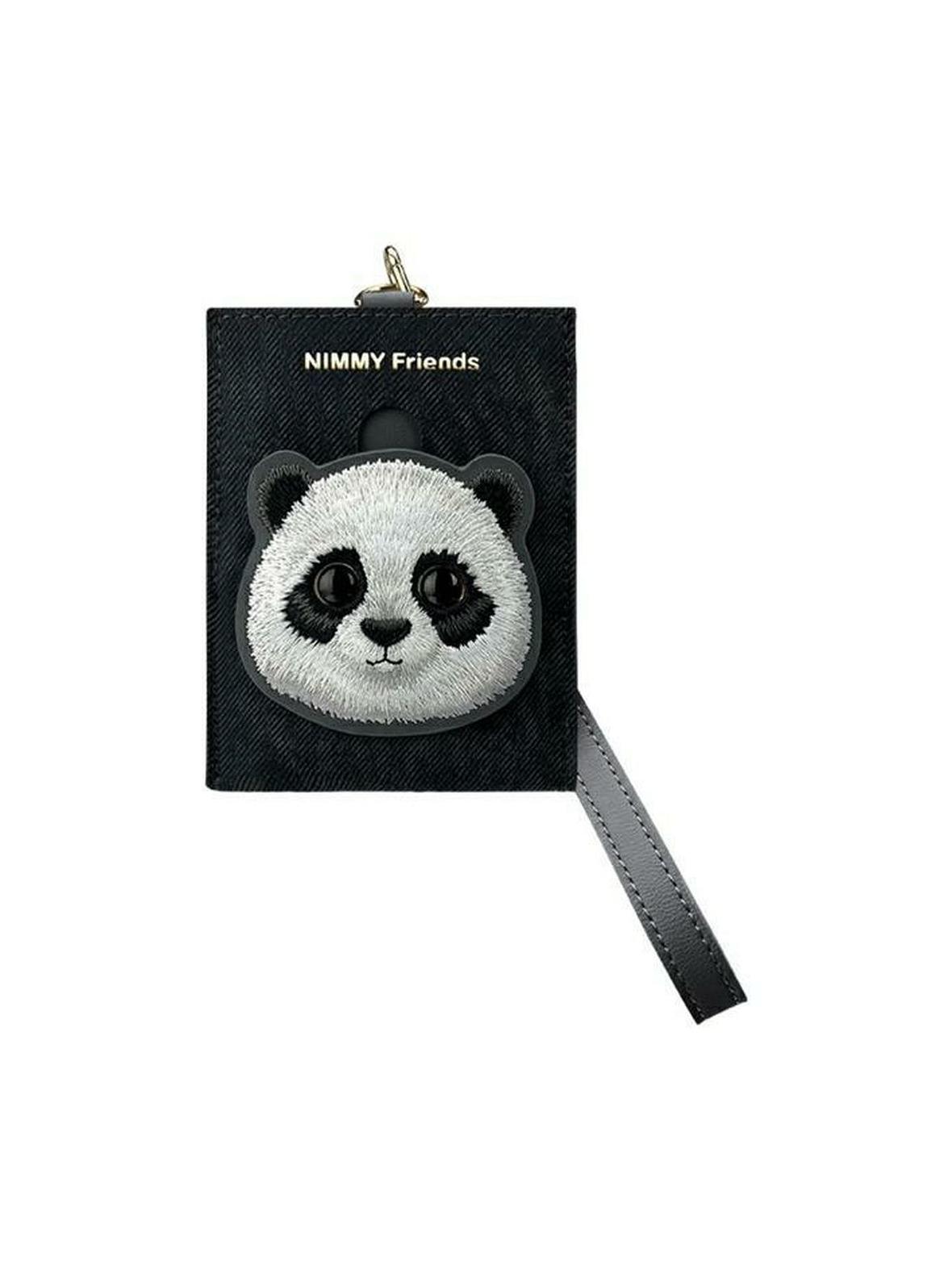 NIMMY portfel na karty BIG EYED PET 2.0 Panda czarny