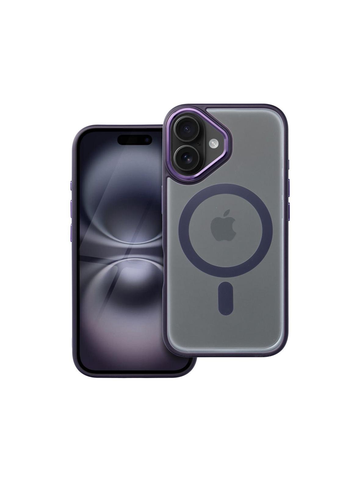 Futerał MATTE MAG COVER kompatybilny z MagSafe do IPHONE 16 fioletowy