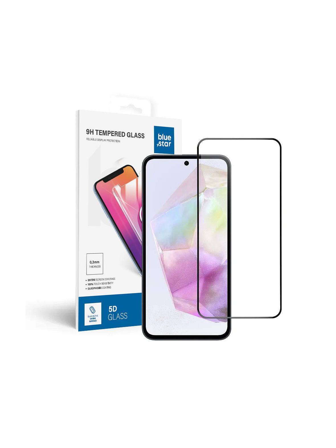 Szkło hartowane do Samsung Galaxy A35 5G (full glue / case friendly) Blue Star 5D czarne