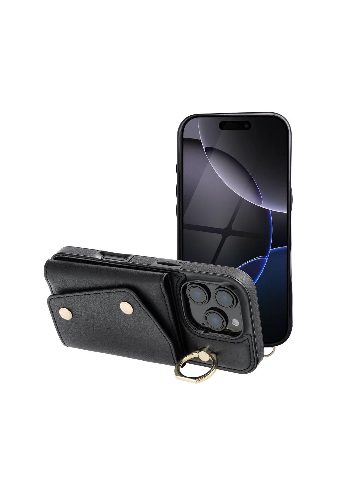 Futerał portfel WONDER dla IPHONE 16e (SE 4 2025) czarny