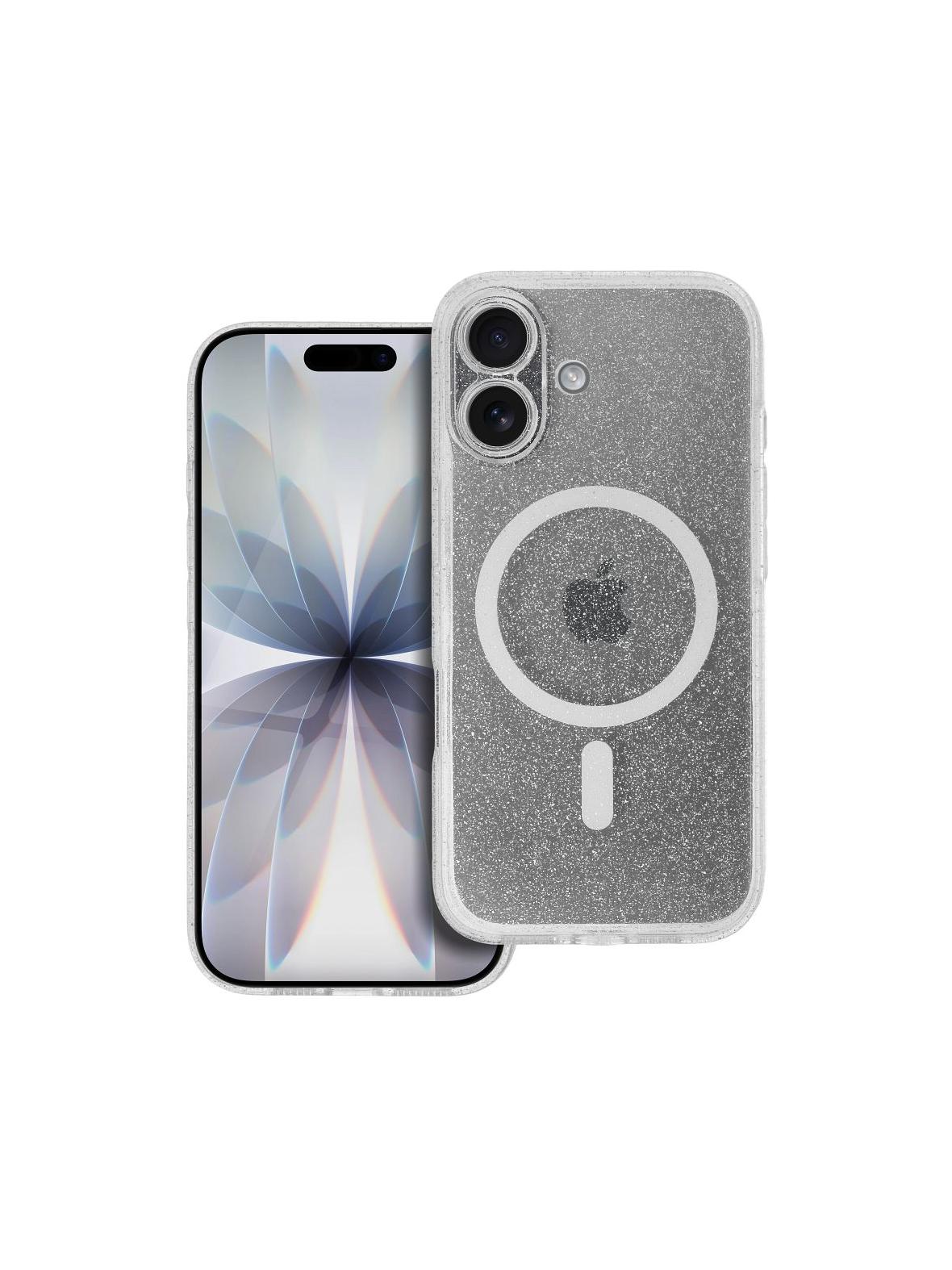 Futerał CLEAR MAG COVER z ochroną aparatu kompatybilny z MagSafe do IPHONE 17 transparent glitter