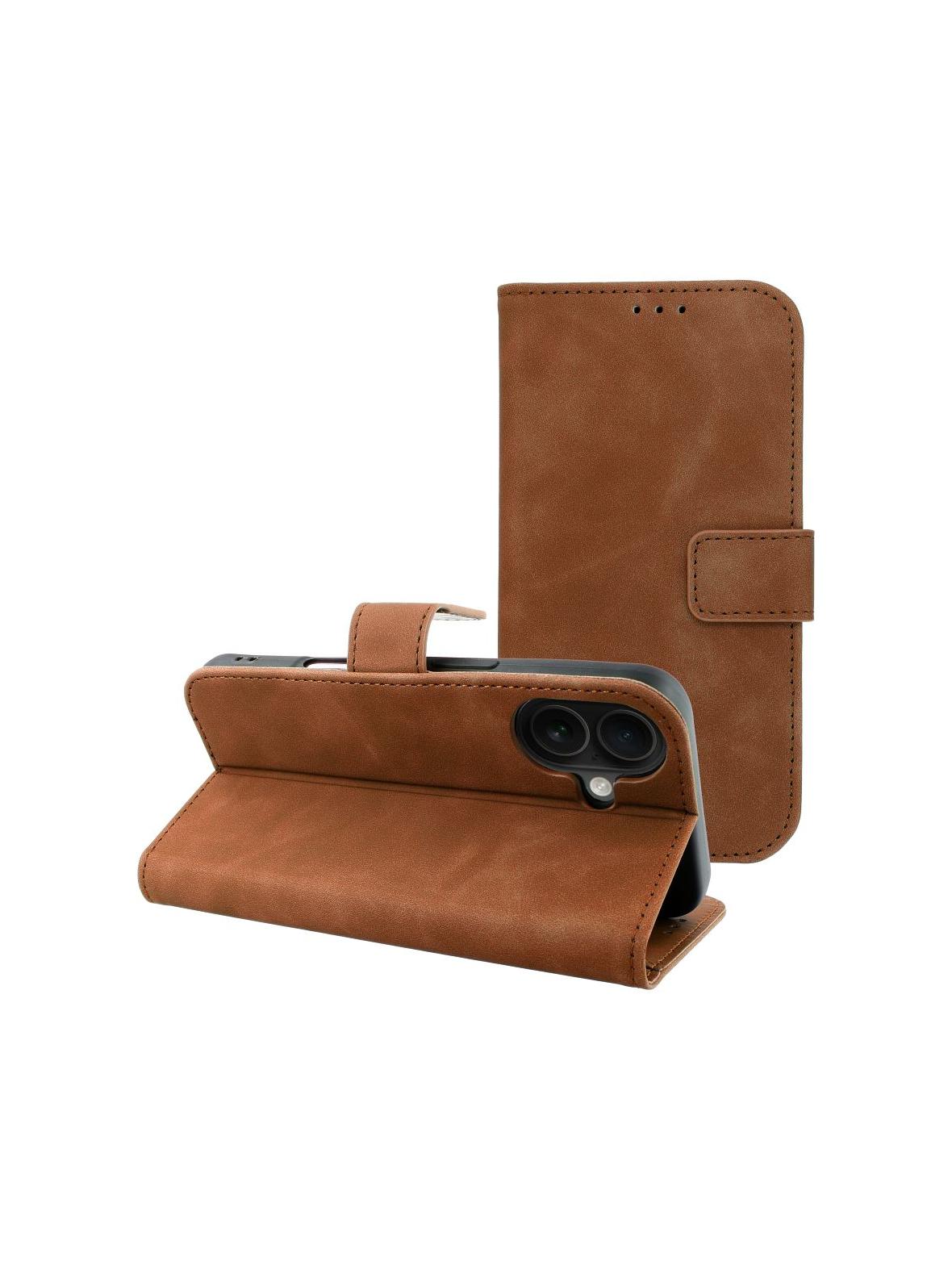 Kabura TENDER Book do IPHONE 16 brązowy