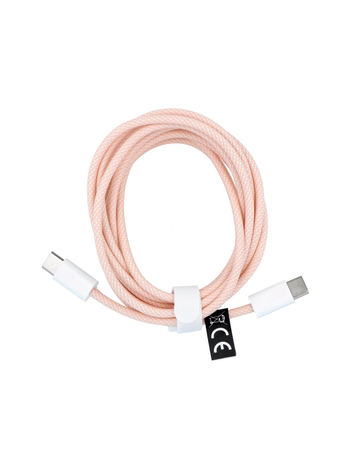 Kabel USB C do USB C PD QC3.0 3A 60W 2 m C263 różowy