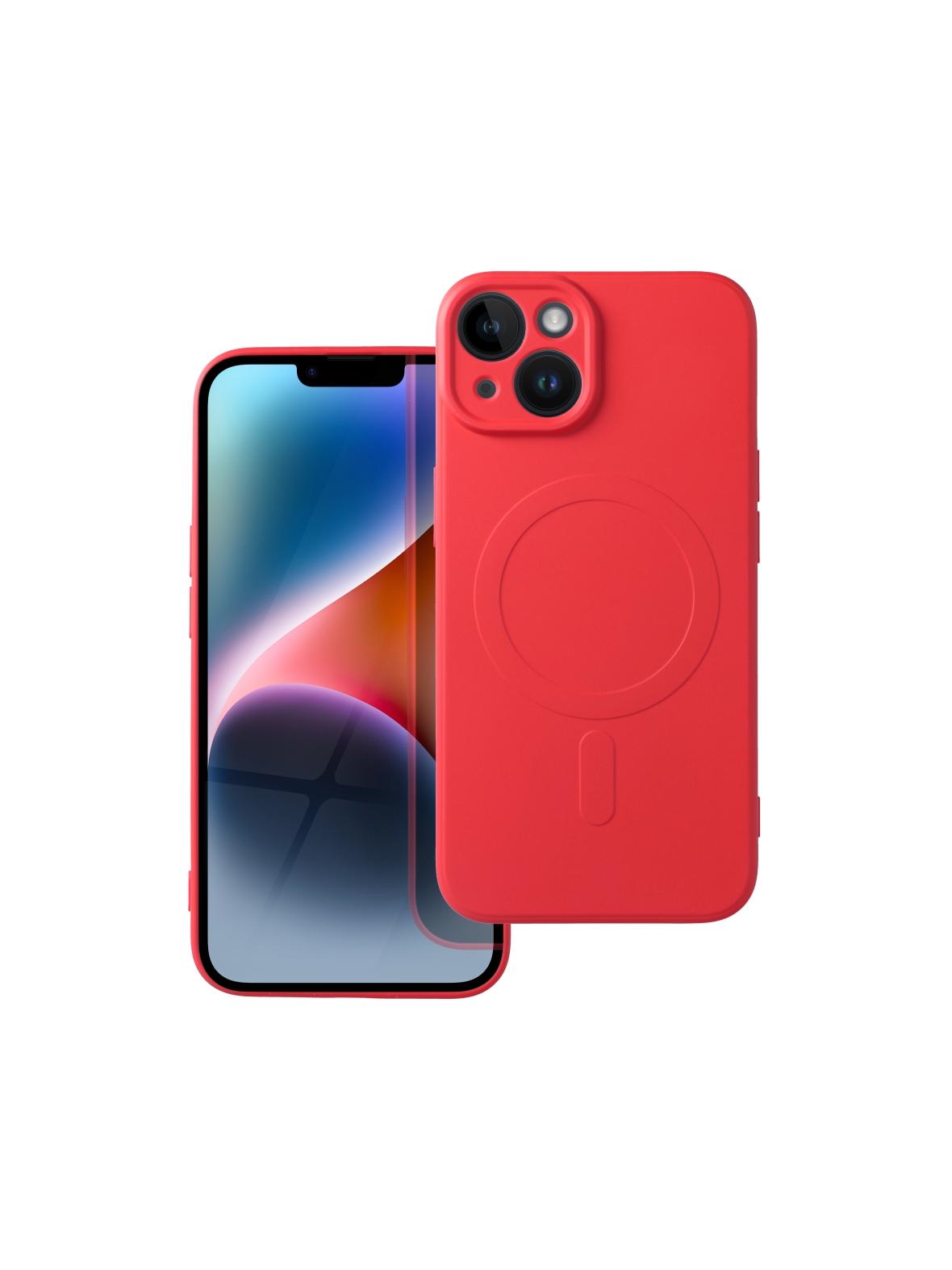 Futerał SILICONE MAG COVER kompatybilny z MagSafe do IPHONE 14 czerwony
