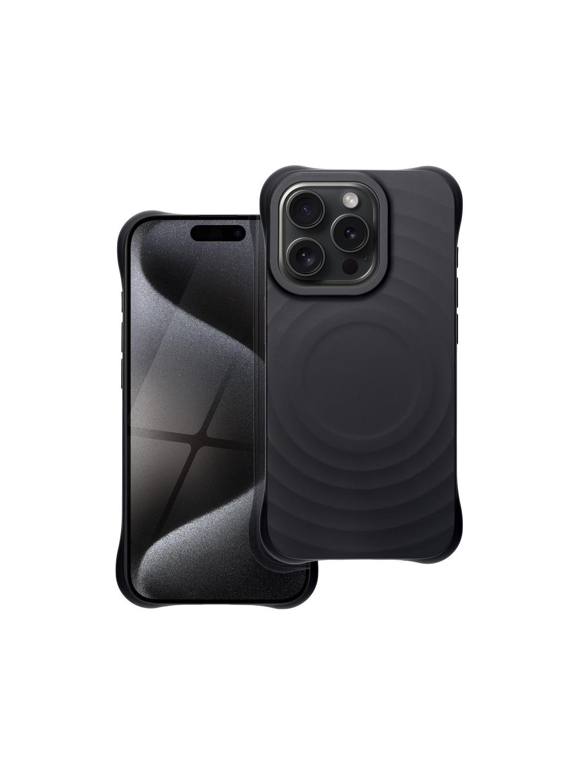 Silicone Zephyr Mag Cover kompatybilny z MagSafe do IPHONE 15 PRO czarny