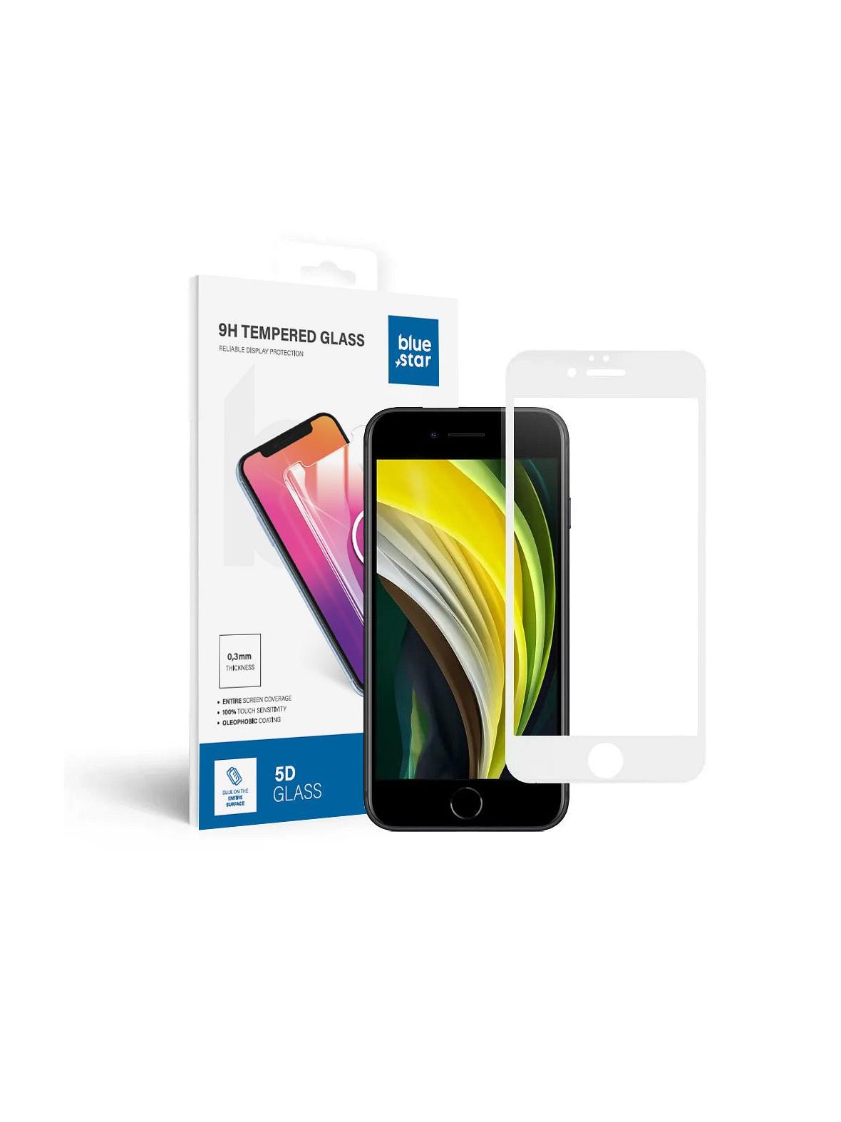 Szkło hartowane do iPhone 6 / 6S (full glue) Blue Star 5D białe