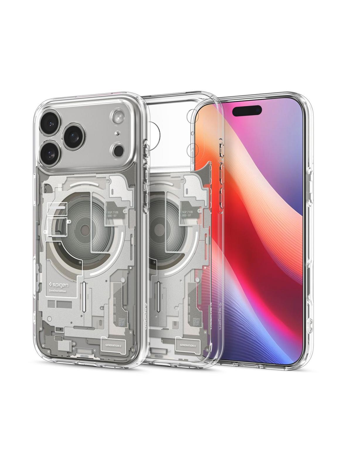 SPIGEN futerał ULTRA HYBRID MAG kompatybilny z MagSafe do IPHONE 17 Pro zero one natural titanium