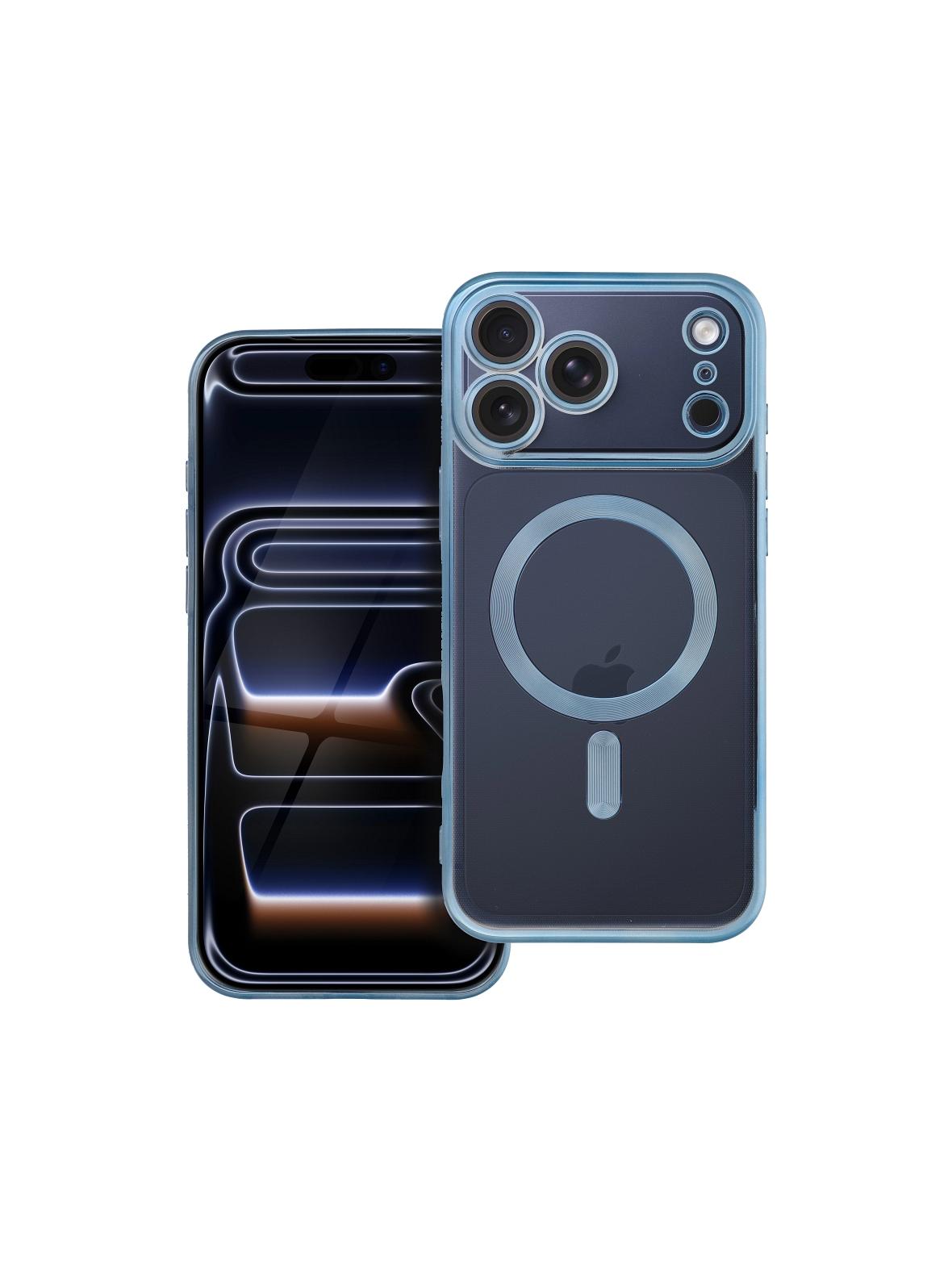 Futerał ELECTRO MAG COVER kompatybilny z MagSafe do IPHONE 17 Pro Max (full ring) niebieski