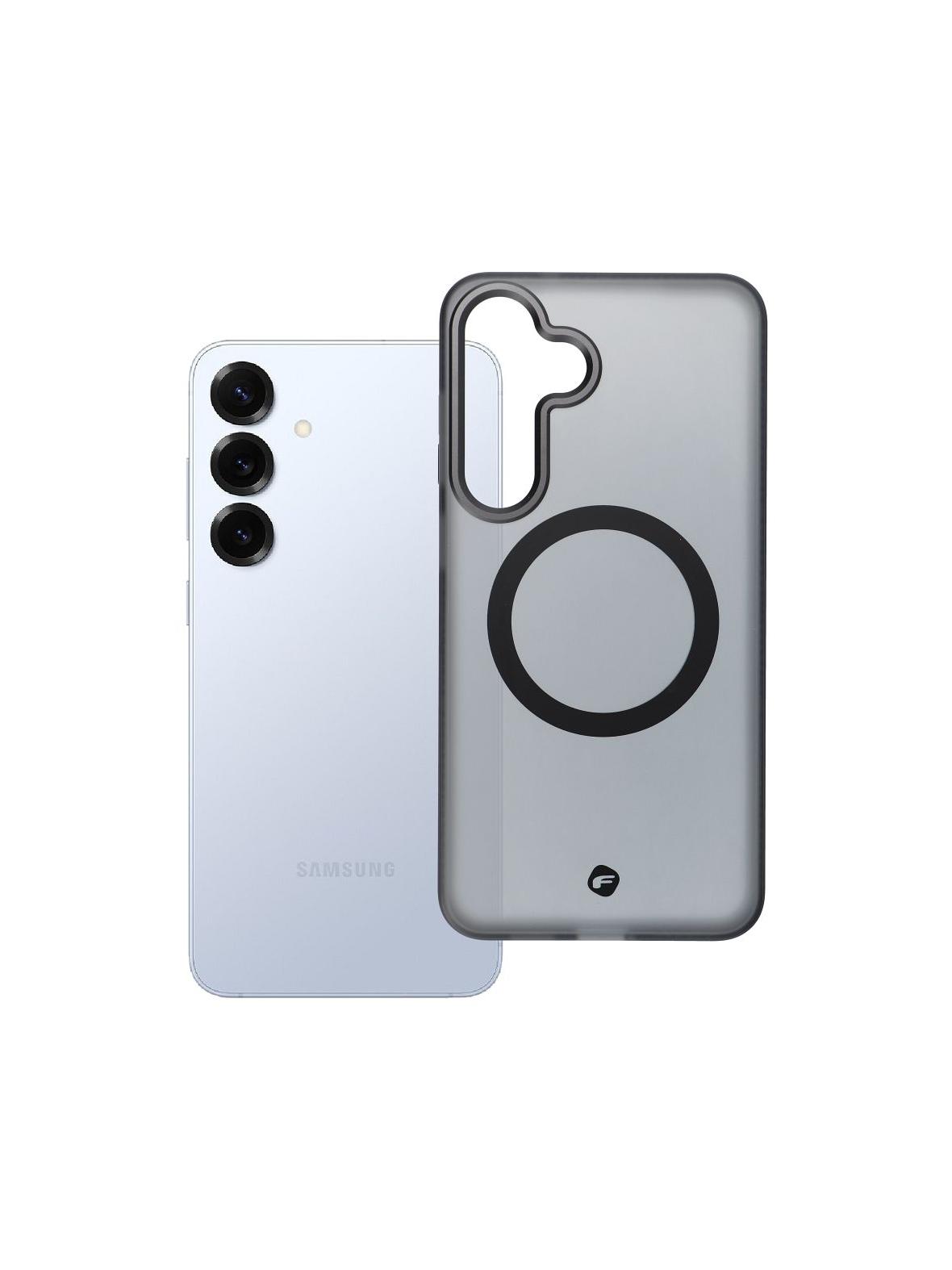 Etui na Samsung S25 PLUS Forcell F-Protect Levels Dual Layer 4D technology zgodny z MagSafe Military Drop-Test smoky black