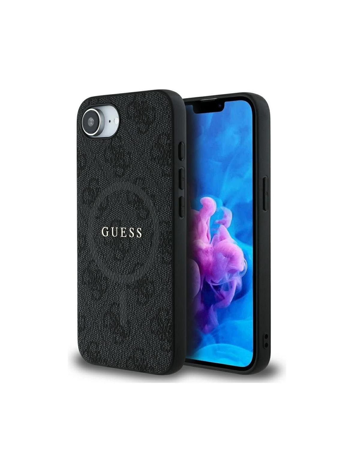 GUESS futerał do IPHONE 16e (SE 4 2025) kompatybilny z MagSafe GUHMPSE4G4GFRK (PU 4G Ring Classic Logo) czarny
