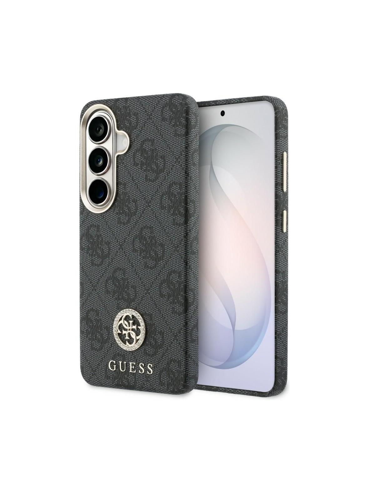 GUESS futerał do SAMSUNG S26 GUHMS26SP4GRMDEK (4G Rhinestone Round Logo MagSafe) czarny