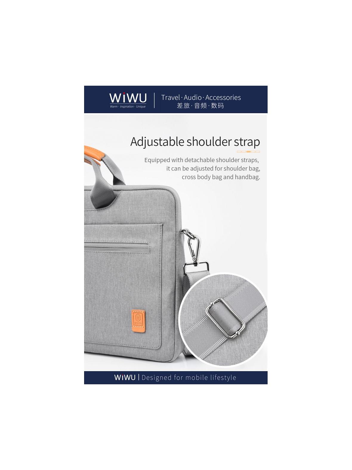 WiWU - Wodoodporna torba na laptopa 14" Pioneer Pro - szara