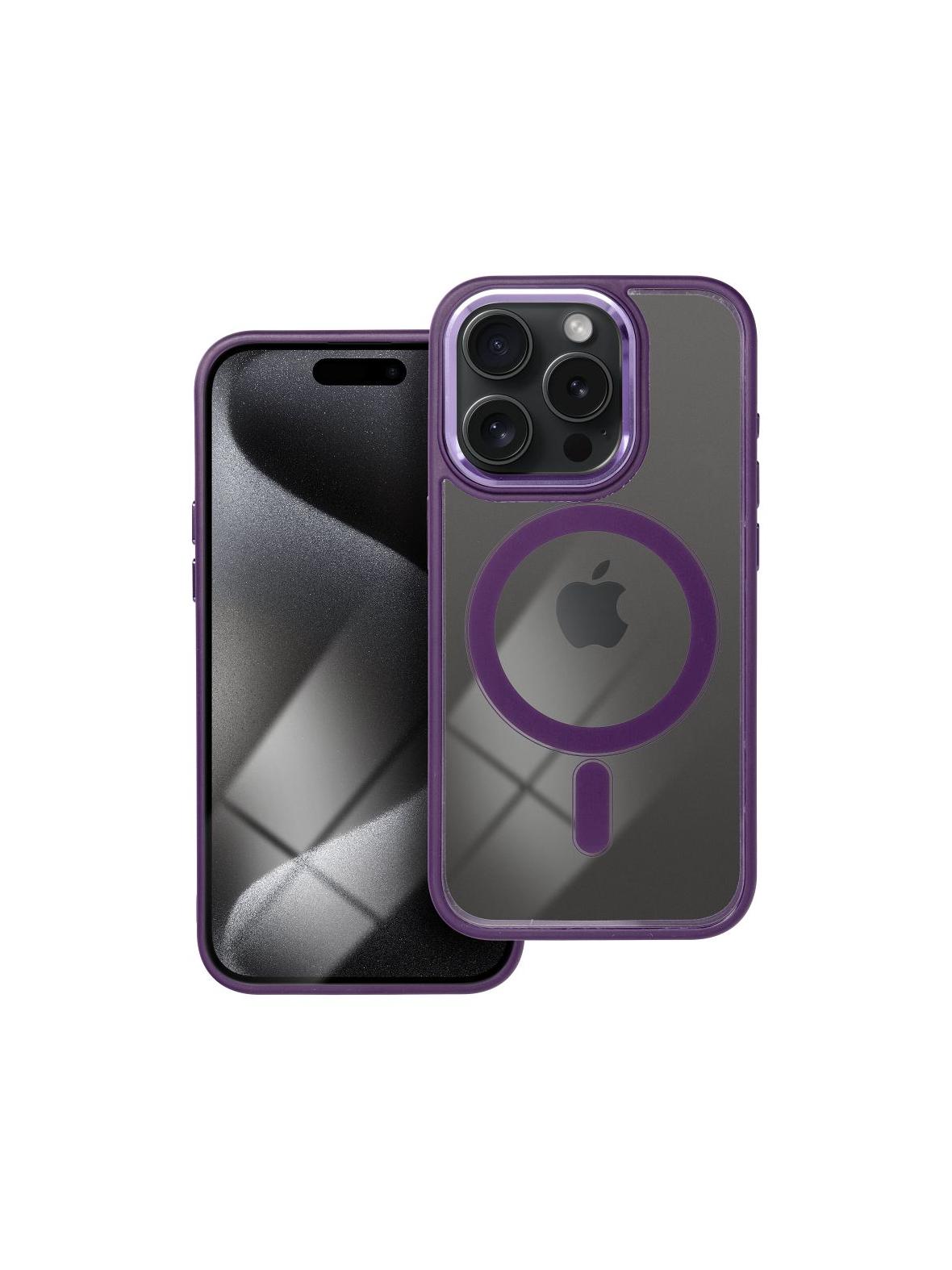 Futerał do iPhone 15 PRO Color Edge Mag Cover zgodny z MagSafe fioletowy