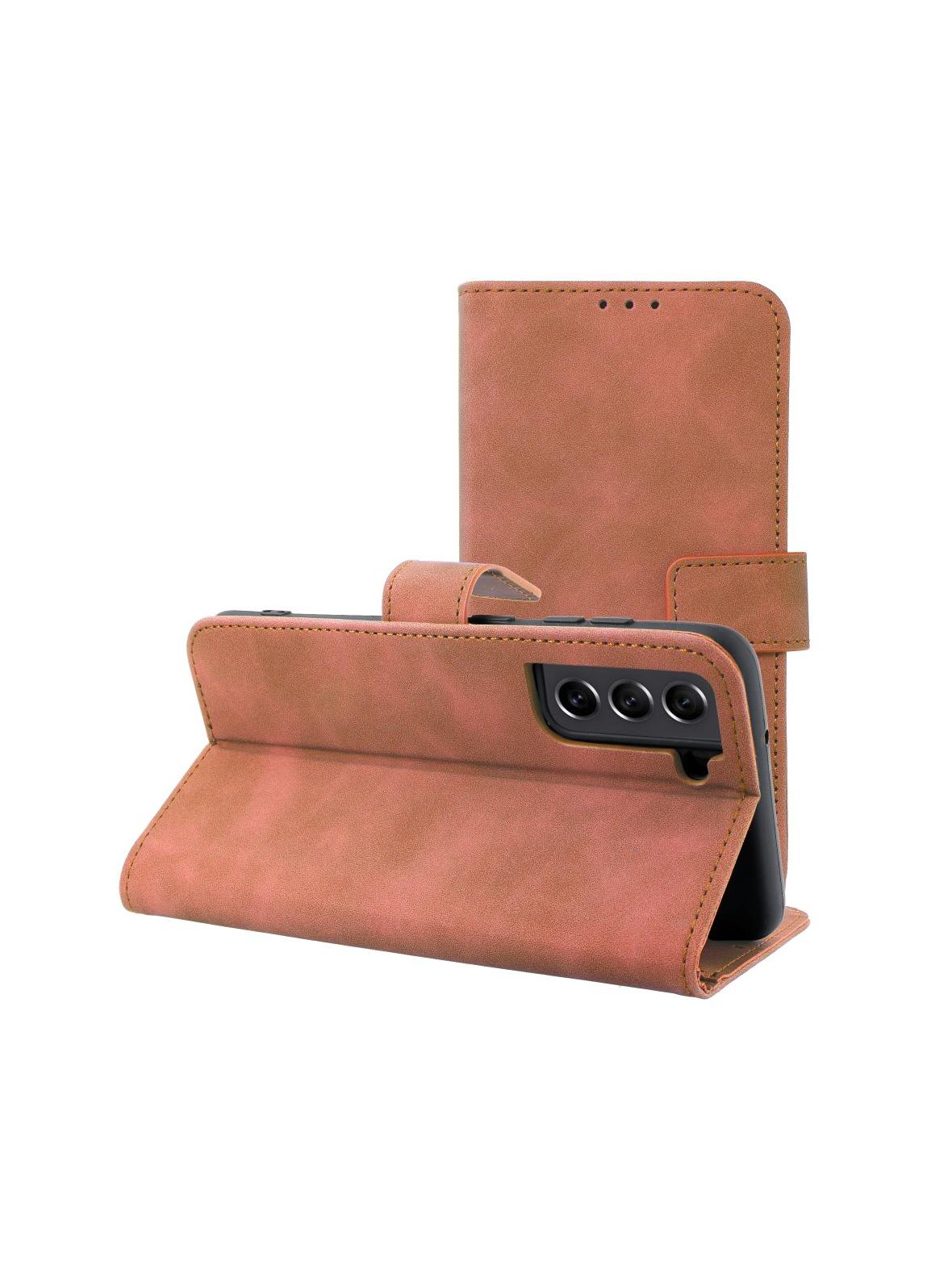 Kabura TENDER Book do SAMSUNG S21 FE brązowy