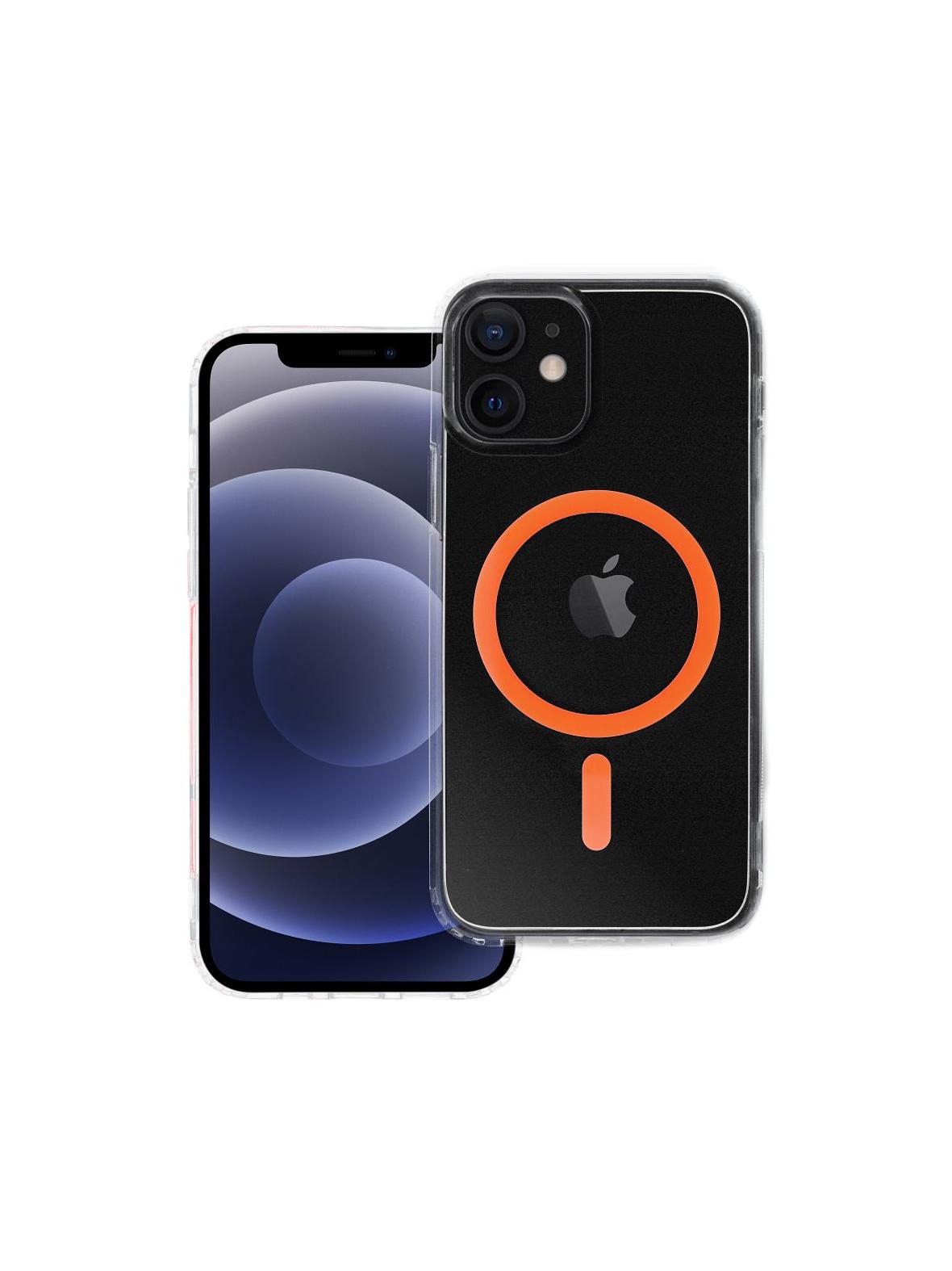Drop Glue Colorful Ring Mag Cover kompatybilny z MagSafe pasuje do IPHONE 12 / 12 PRO pomarańczowy
